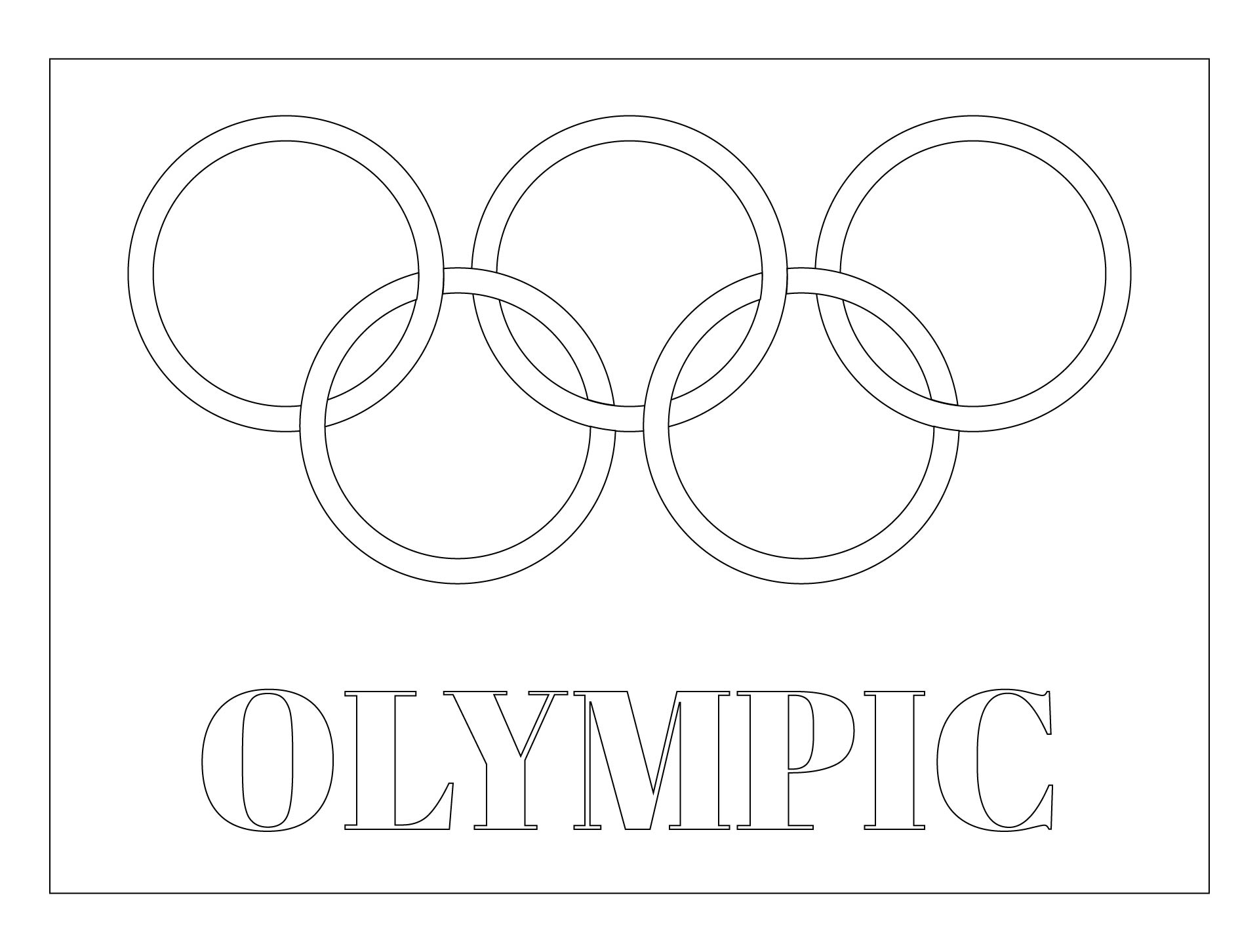 Olympic Flags Coloring Page