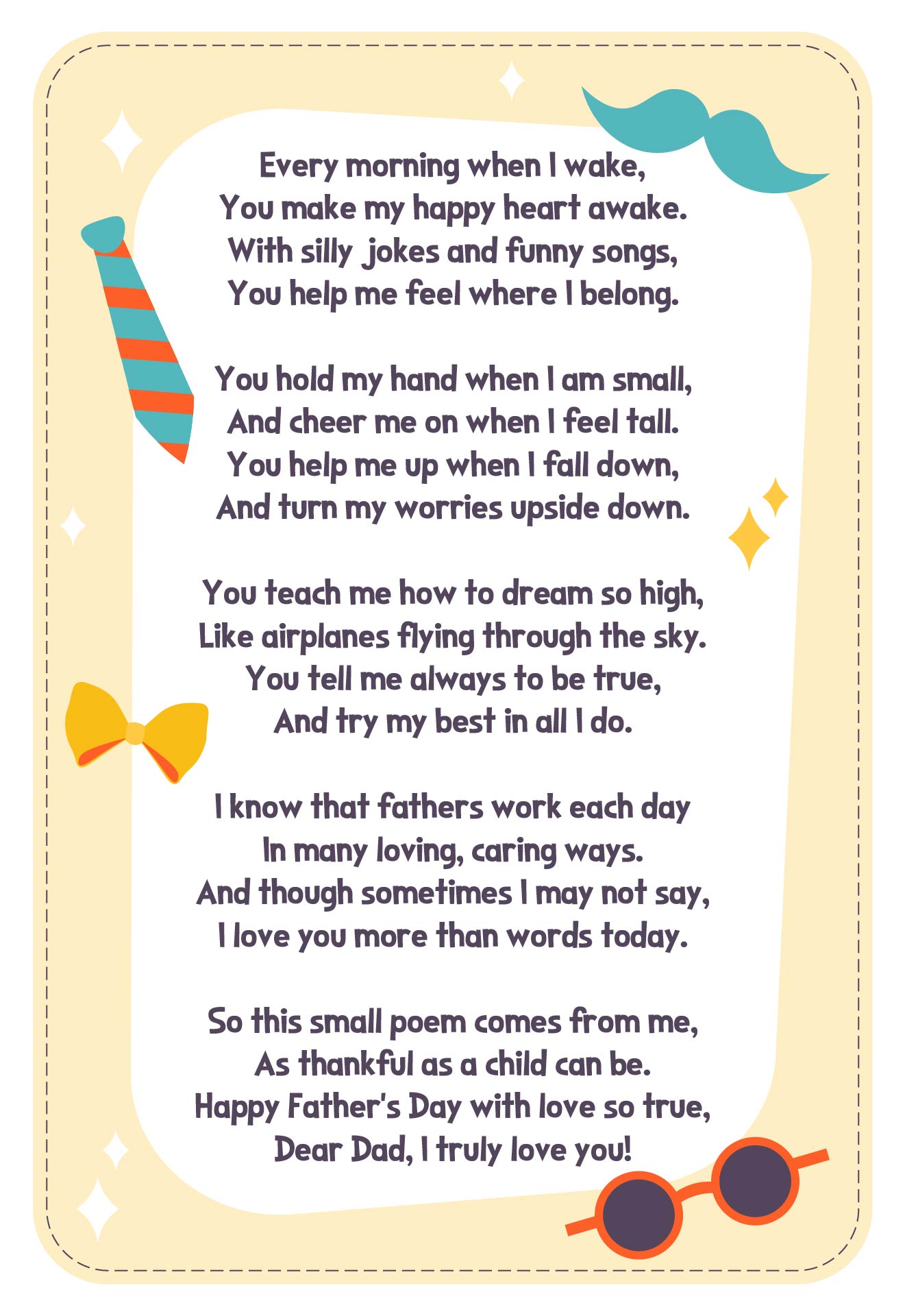 Children Poems For Fathers Day