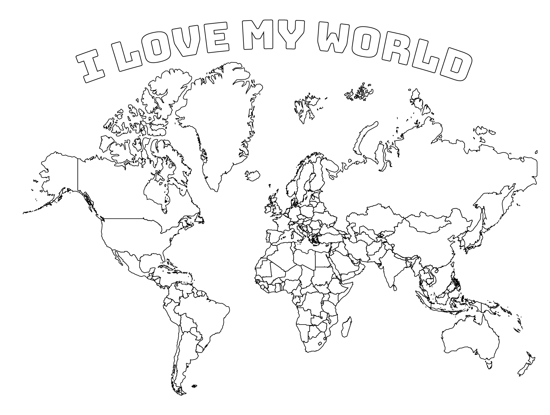 Geography Coloring Printables