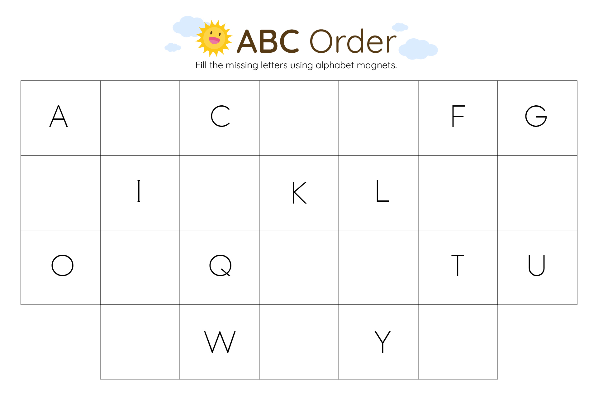ABC Worksheets for Preschoolers