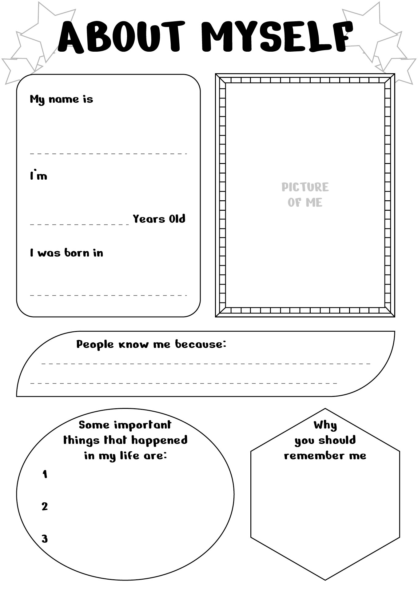 About Me Biography For Elementary Class About Me Biography For Elementary Class
