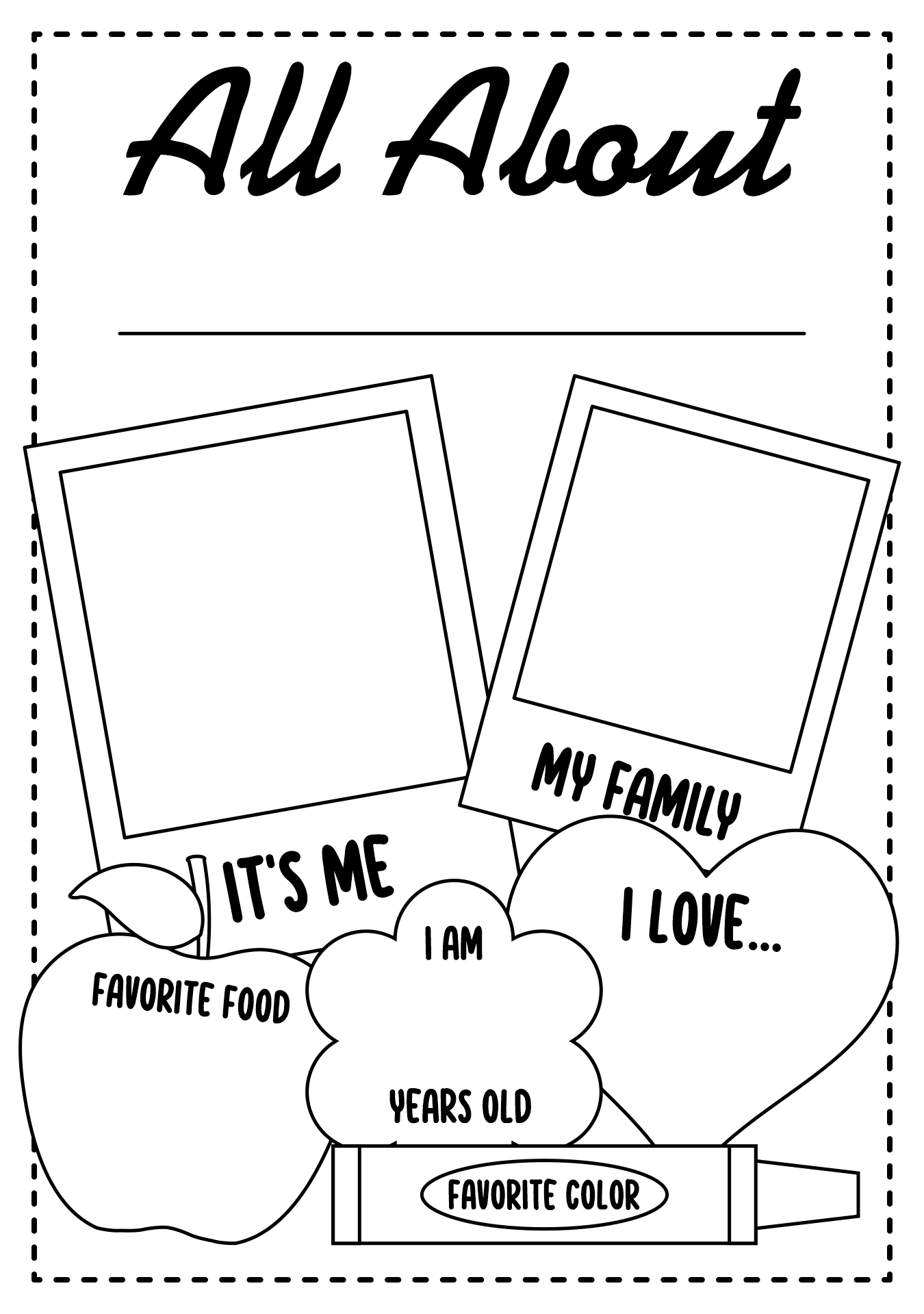 All About Me printable Poster for Kids All About Me printable Poster for Kids