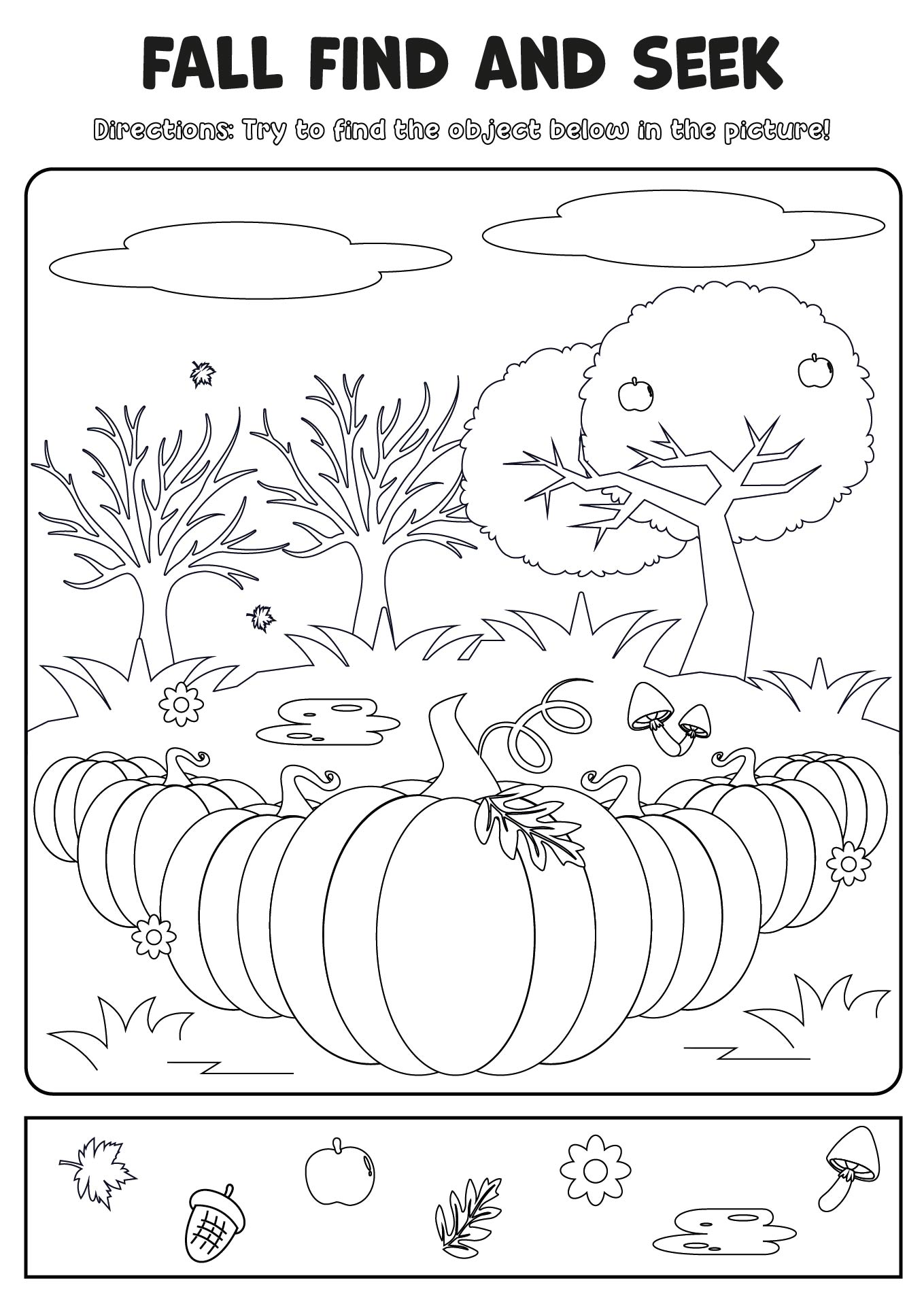 Autumn Hidden Object Game Printables Autumn Hidden Object Game Printables
