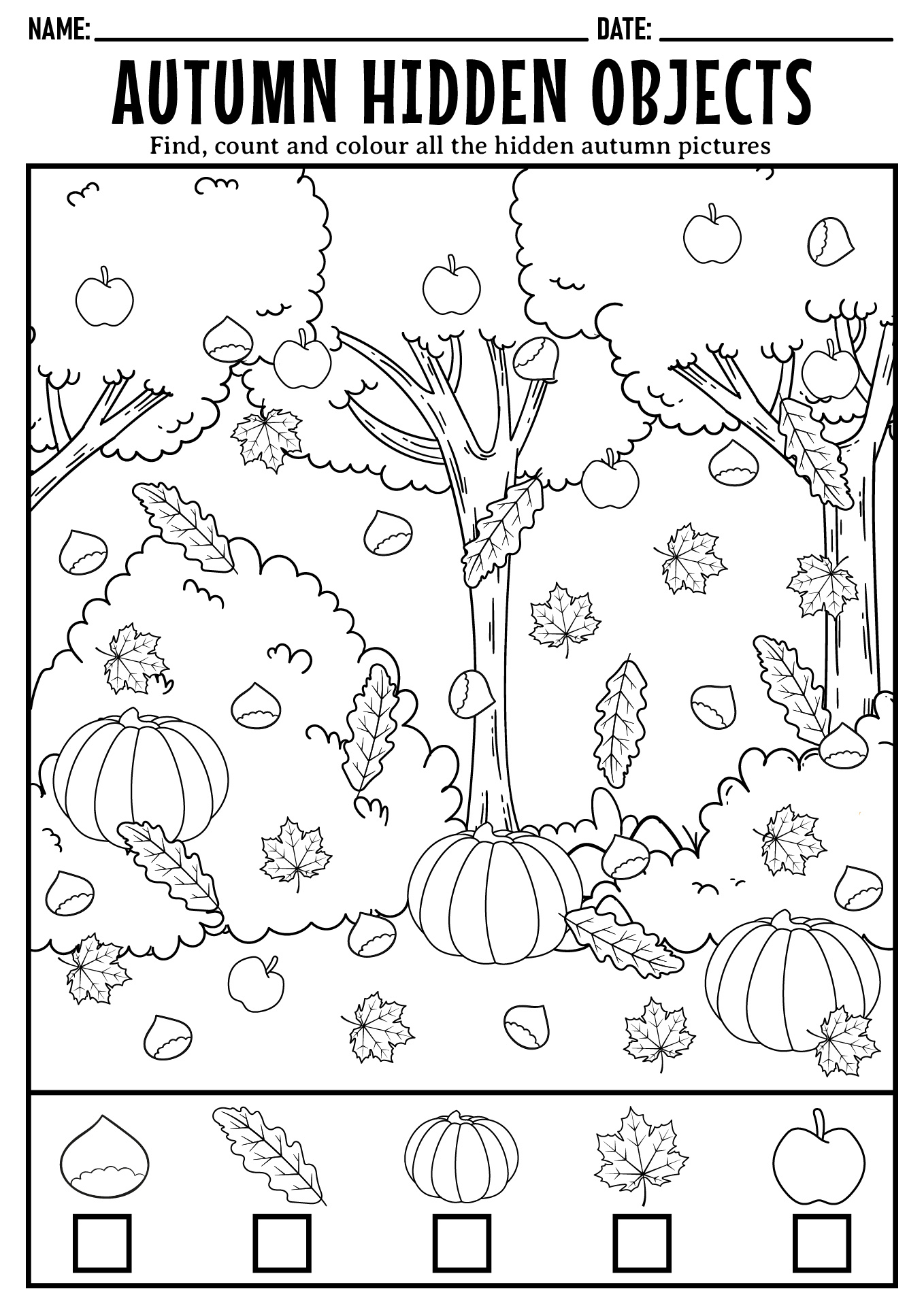 Autumn Hidden Object Games Printables Autumn Hidden Object Games Printables
