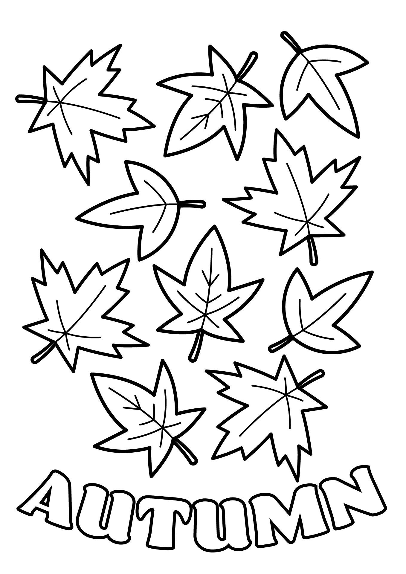 Autumn Leaves Coloring Pages Autumn Leaves Coloring Pages