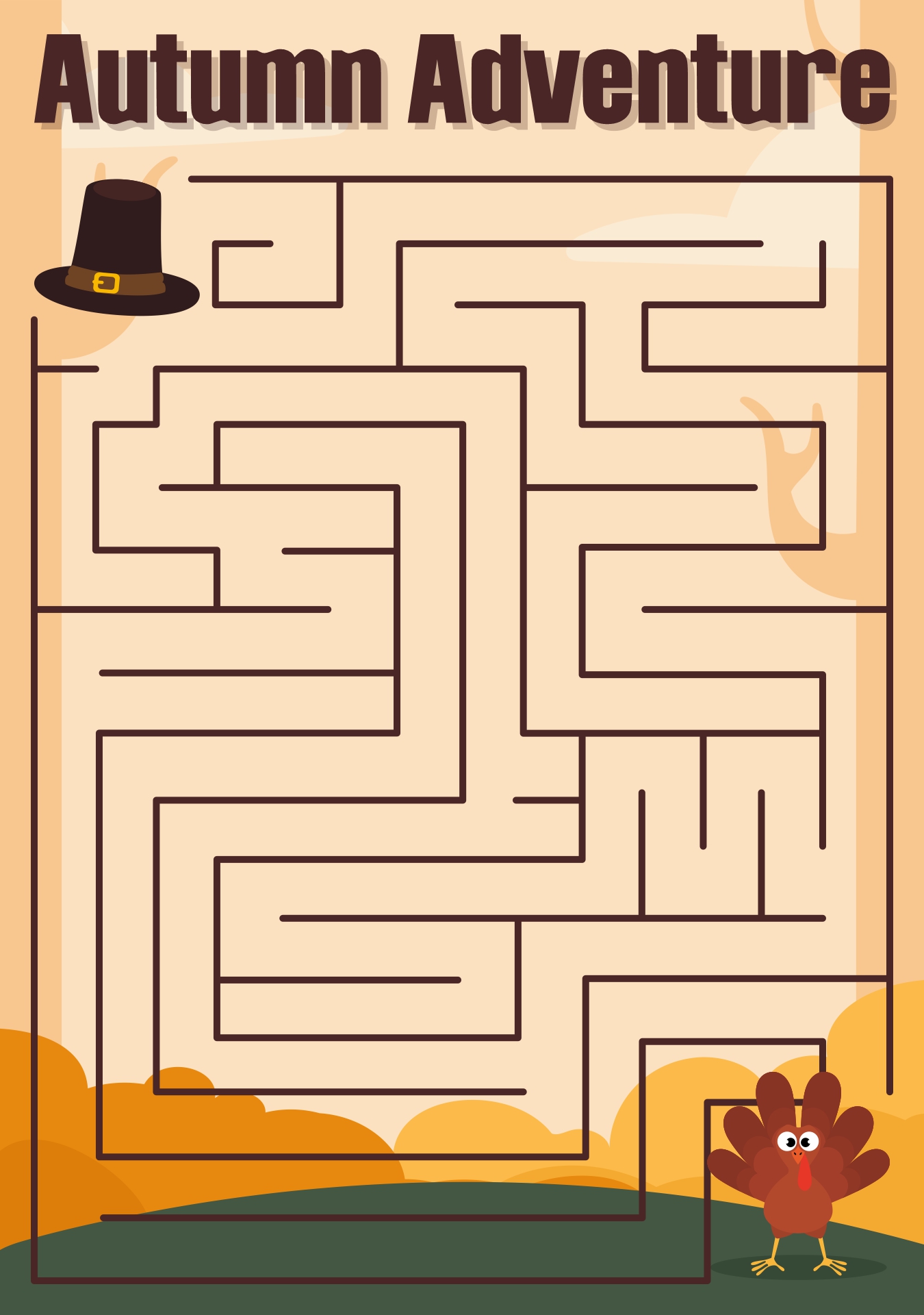 Autumn Maze Printables Autumn Maze Printables