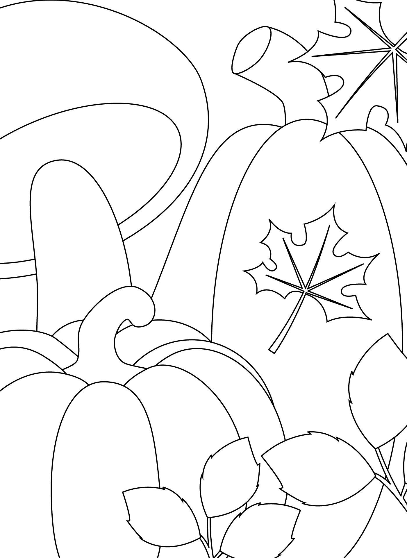 Autumn Pumpkin Coloring Sheets Printable