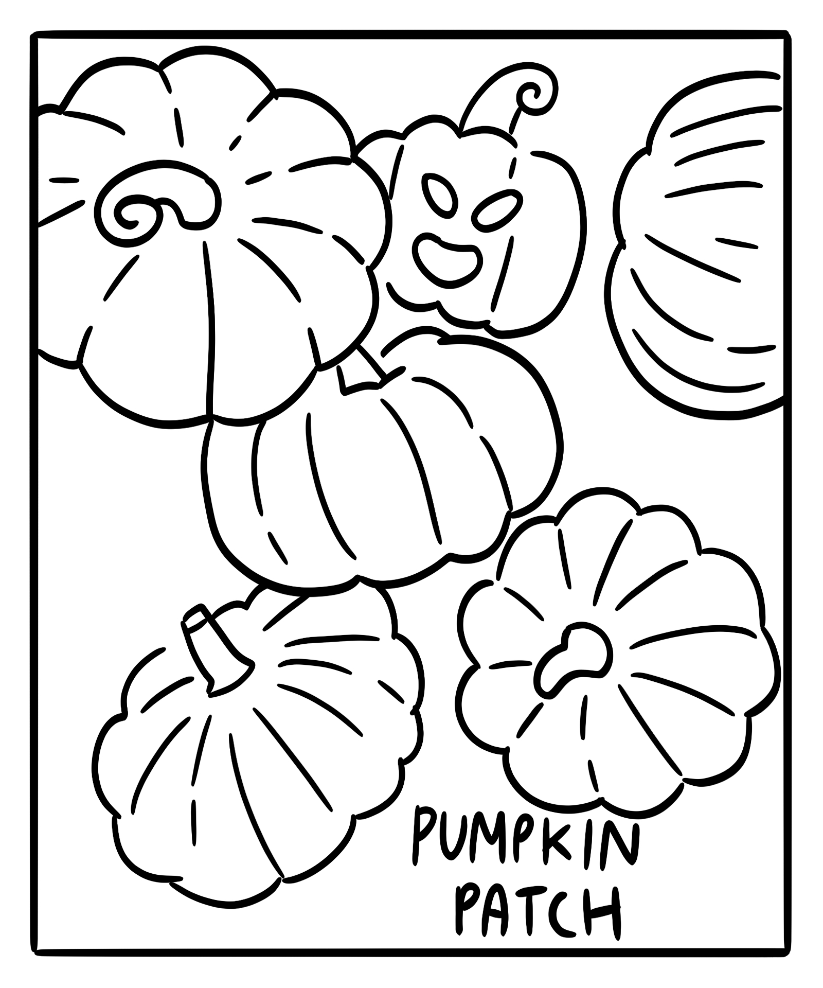 Autumn Pumpkin Patch Coloring Sheets for Children Autumn Pumpkin Patch Coloring Sheets for Children