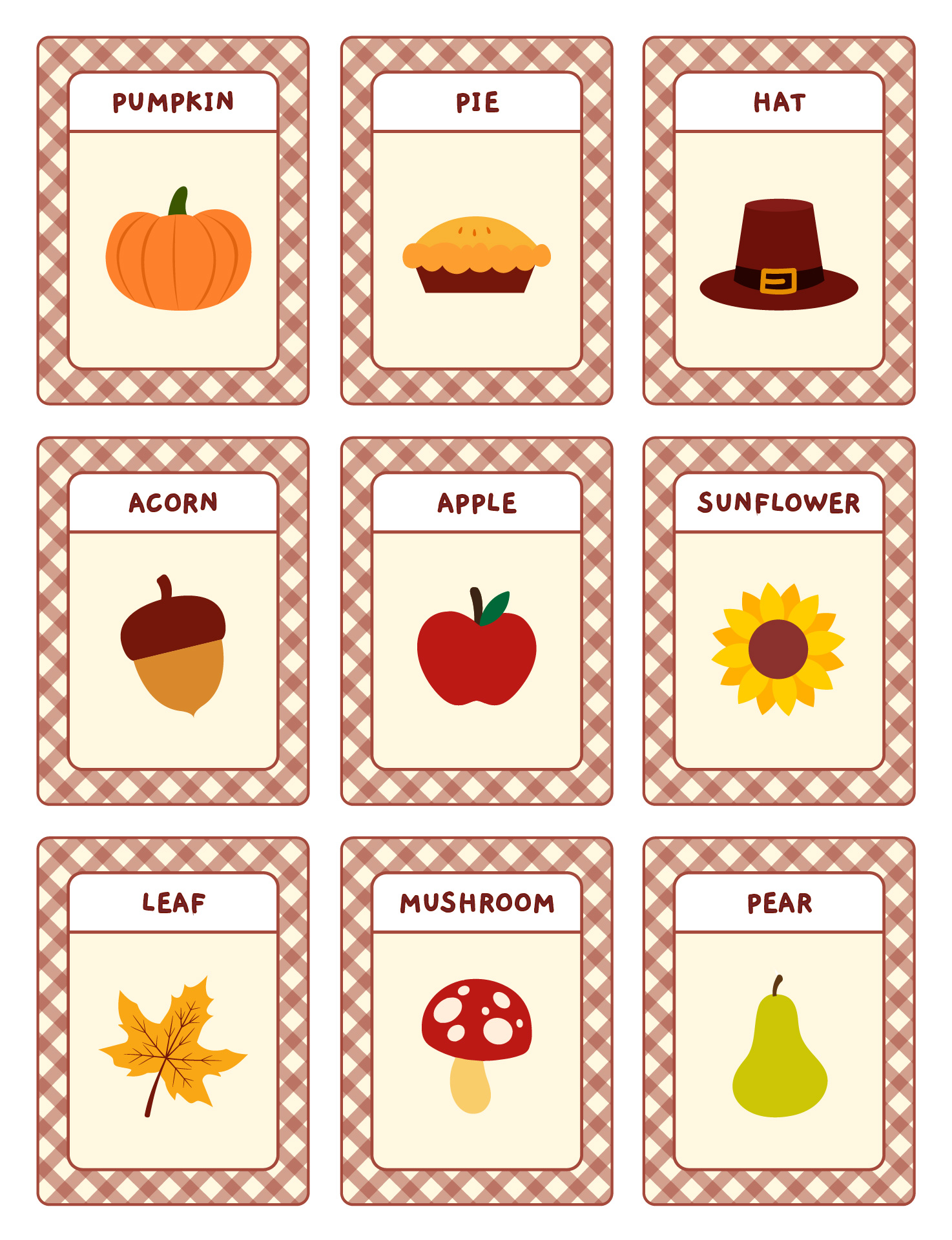 Autumn Vocabulary Flashcards Autumn Vocabulary Flashcards