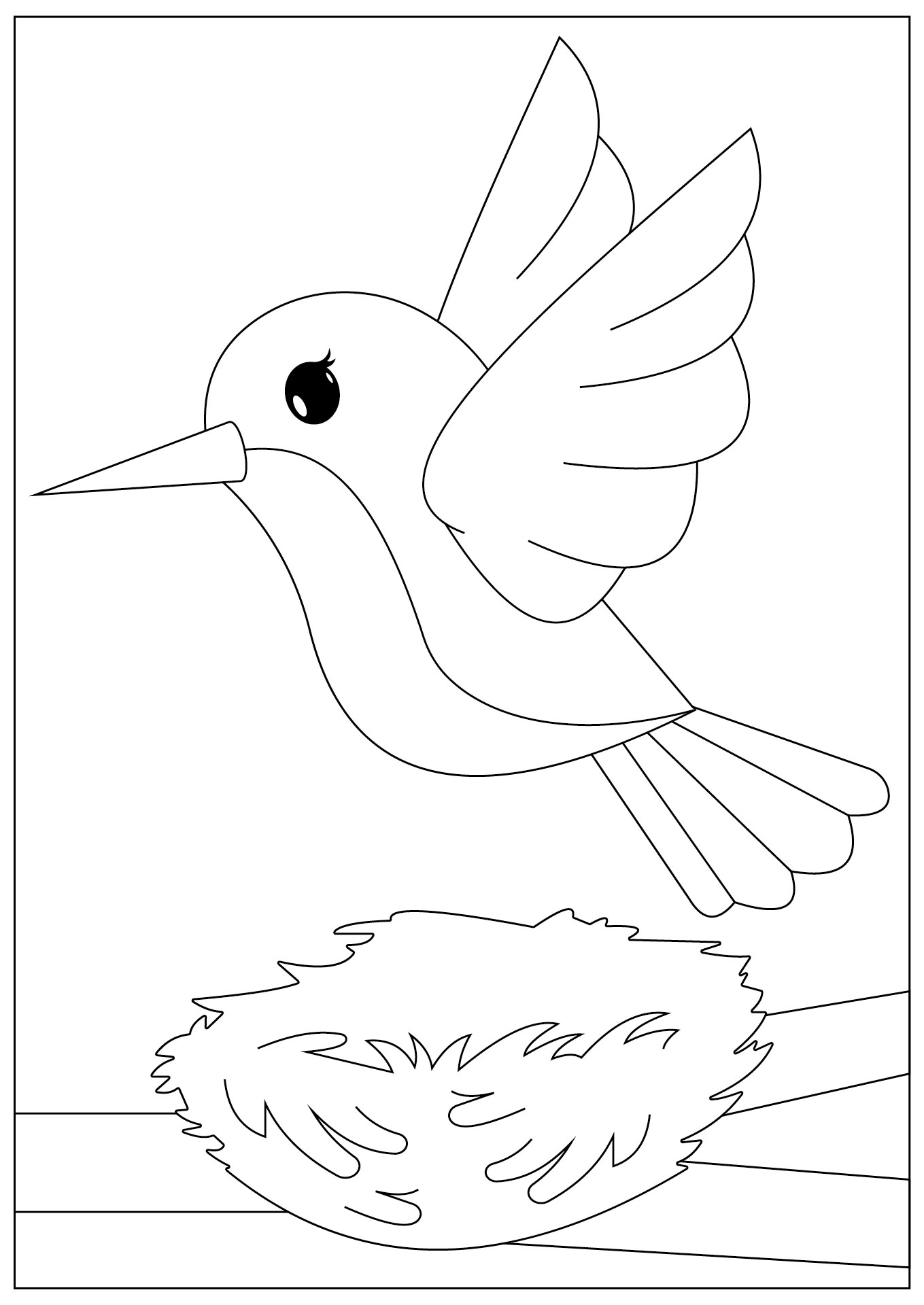 Bird and Nest Coloring Printables Bird and Nest Coloring Printables