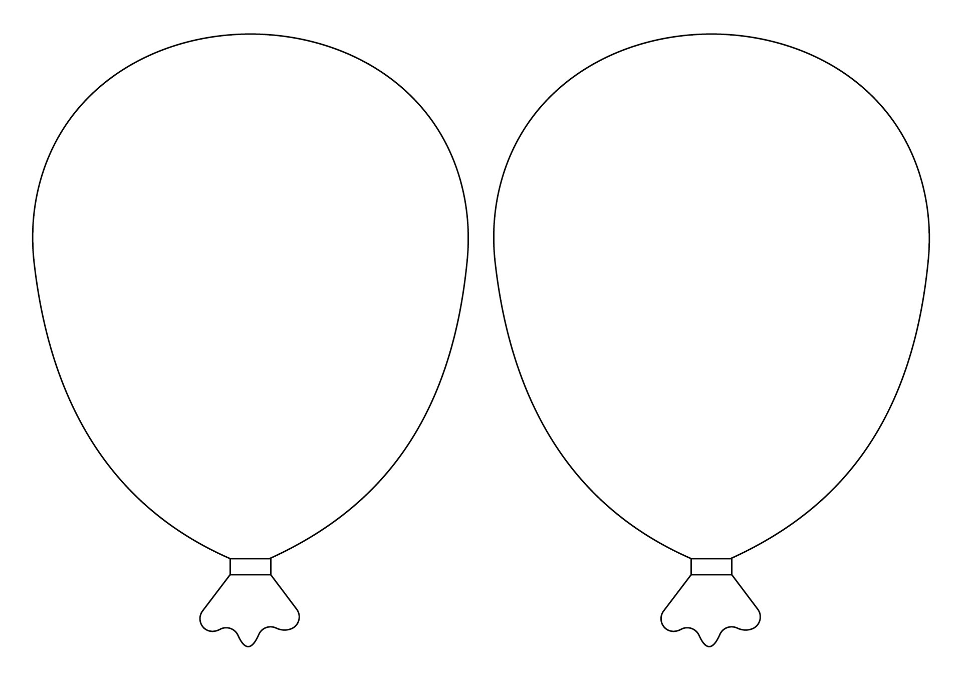 Birthday Balloon Outline Printable