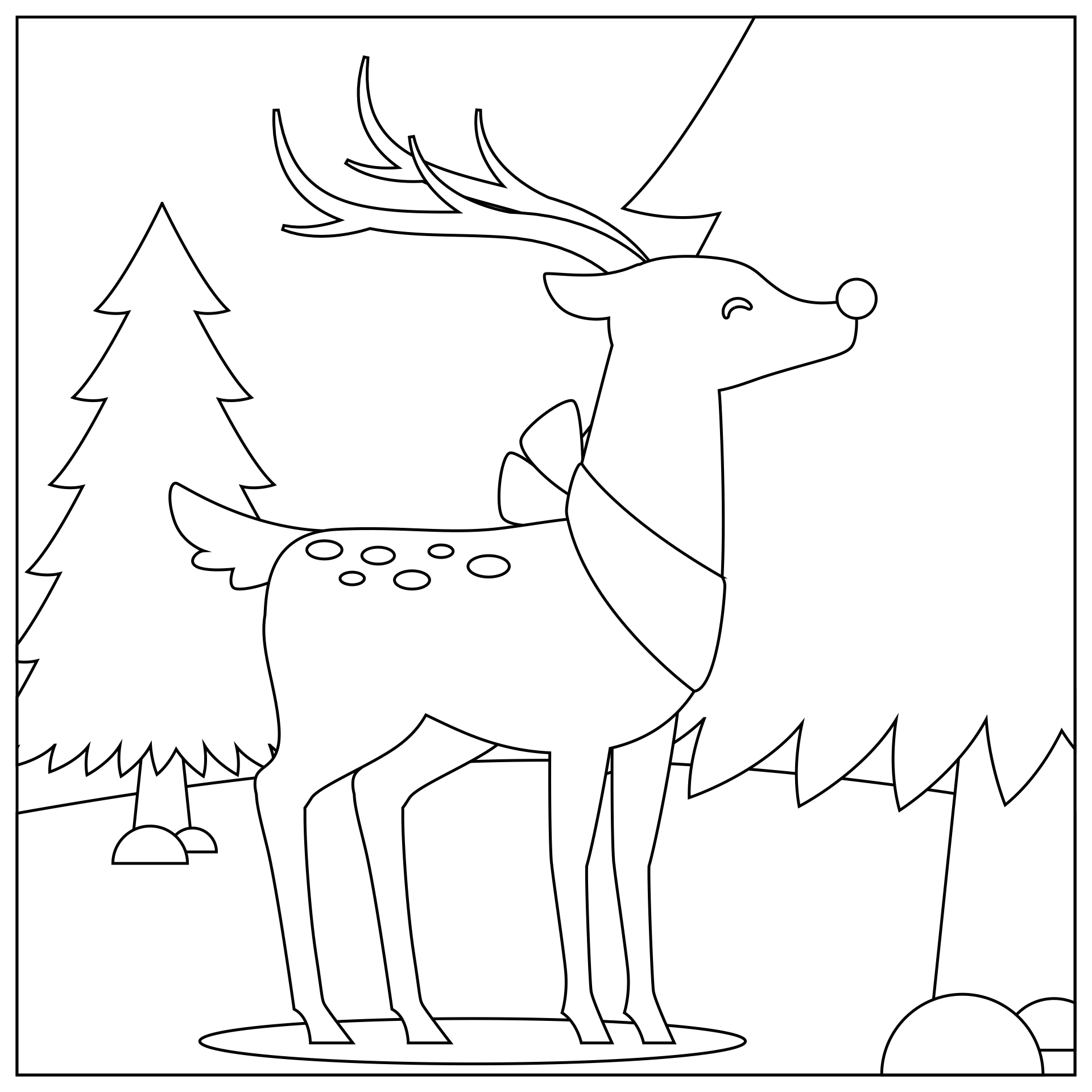 Christmas Reindeer Coloring Activities Christmas Reindeer Coloring Activities