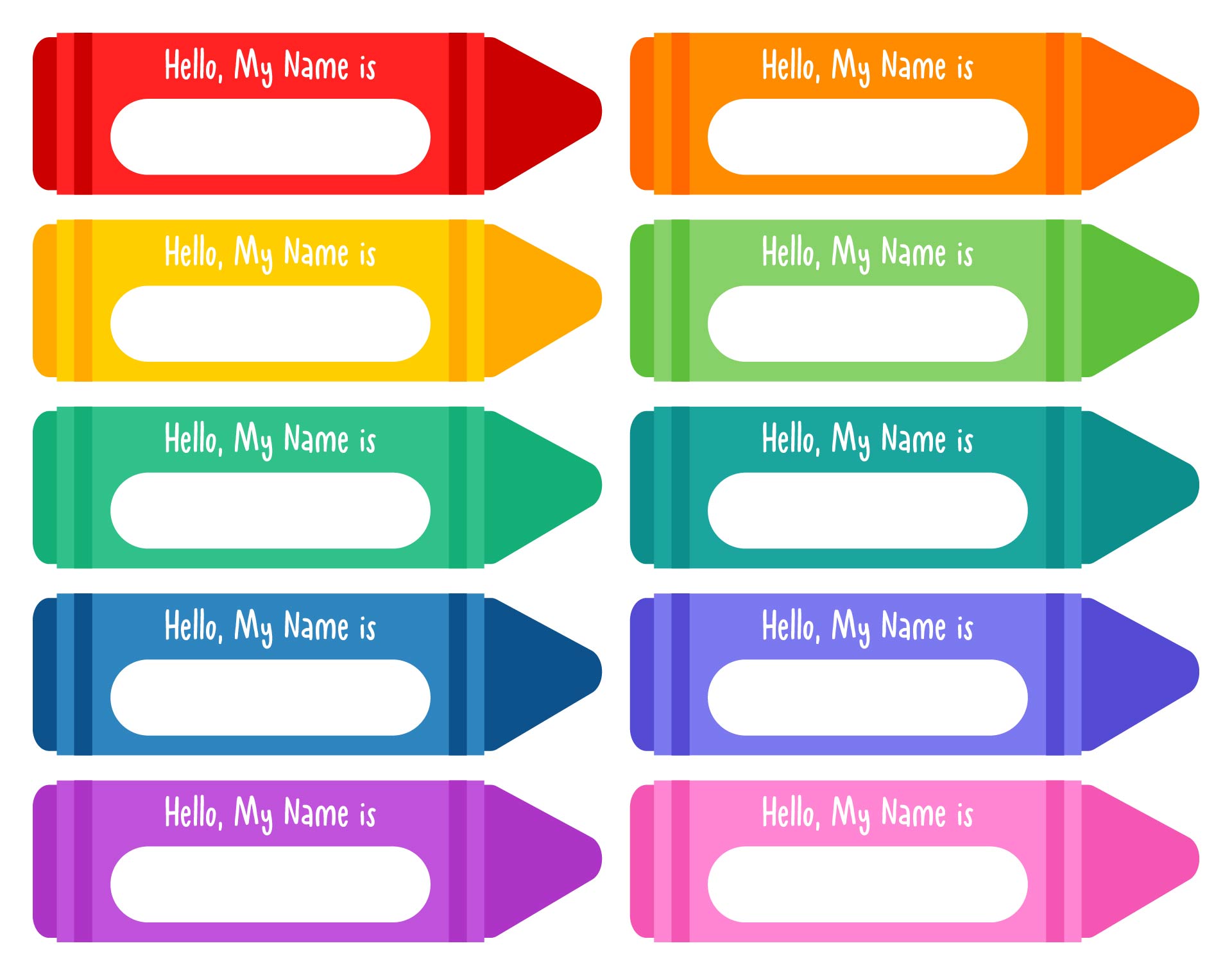 Colorful Classroom Name Tags for Students Colorful Classroom Name Tags for Students