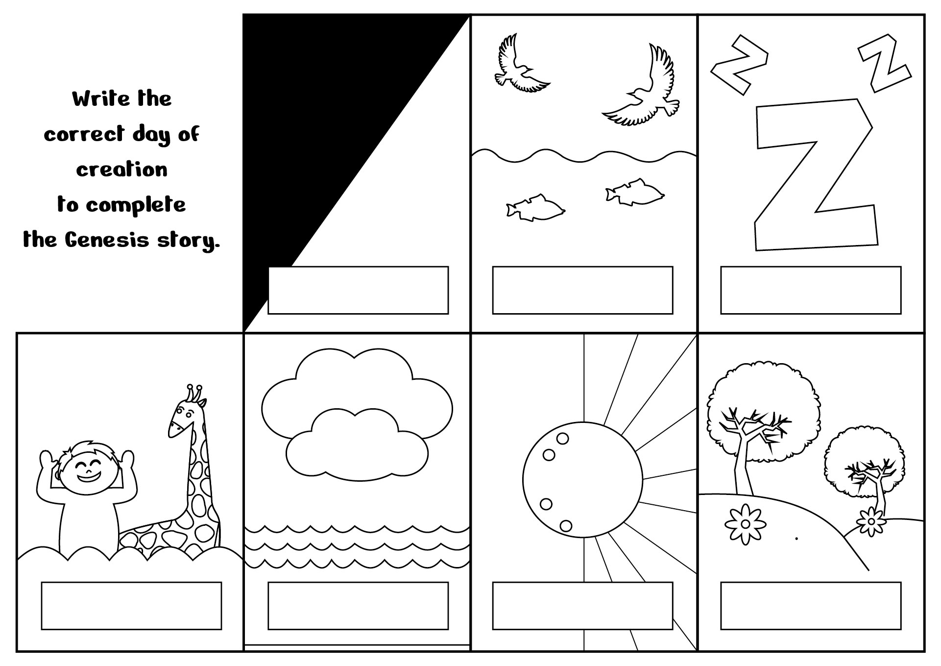 Creation Story Activity Booklet for Sunday School Creation Story Activity Booklet for Sunday School