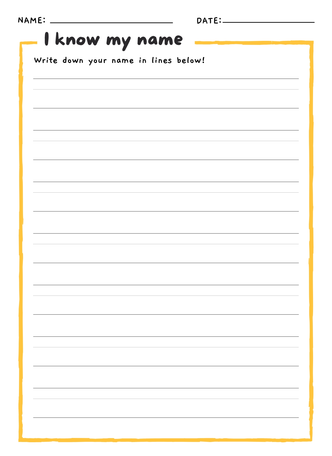 Cursive Name Tracing Printables for Kids Cursive Name Tracing Printables for Kids