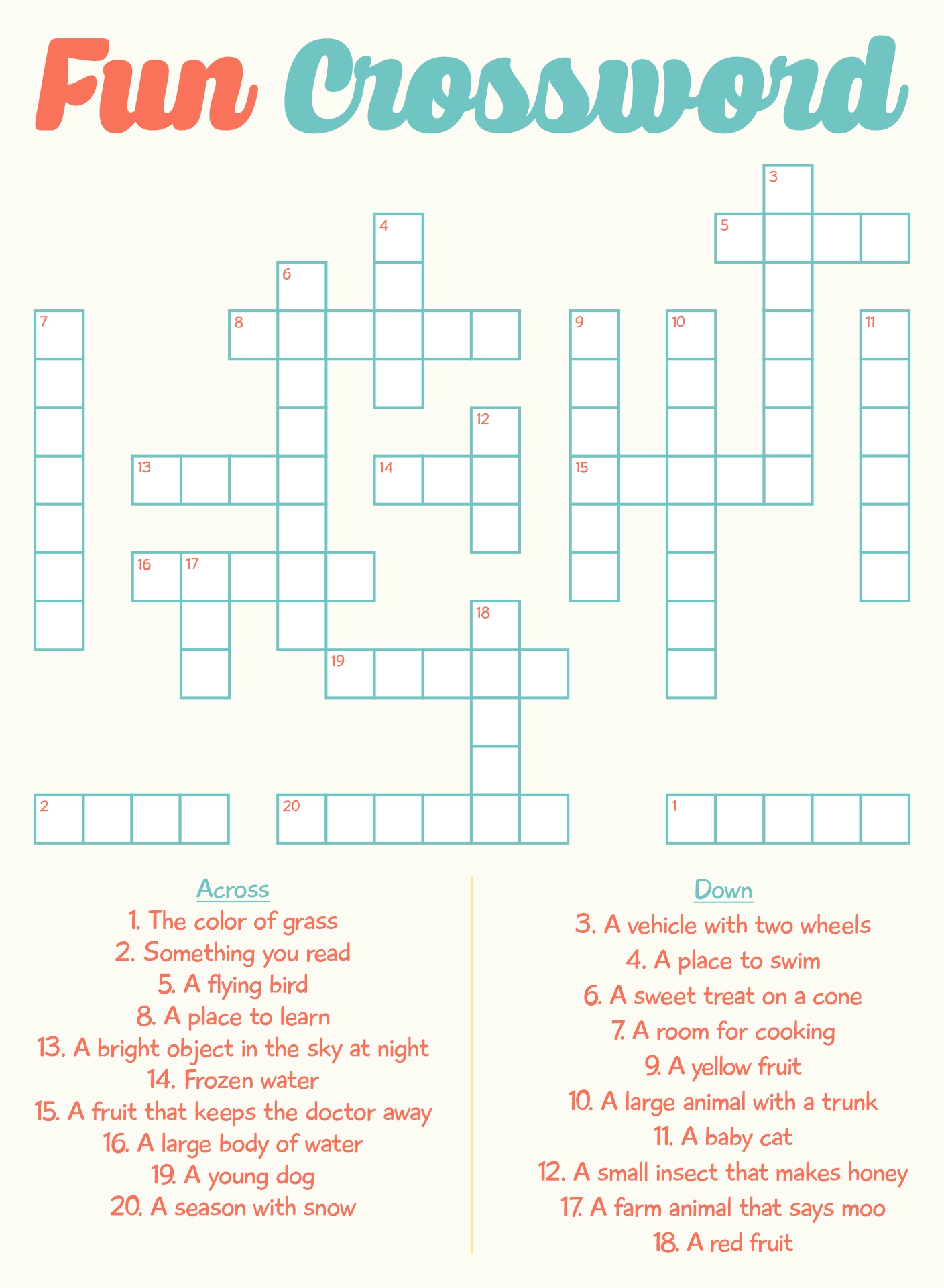 Daily Crosswords Puzzle Printables