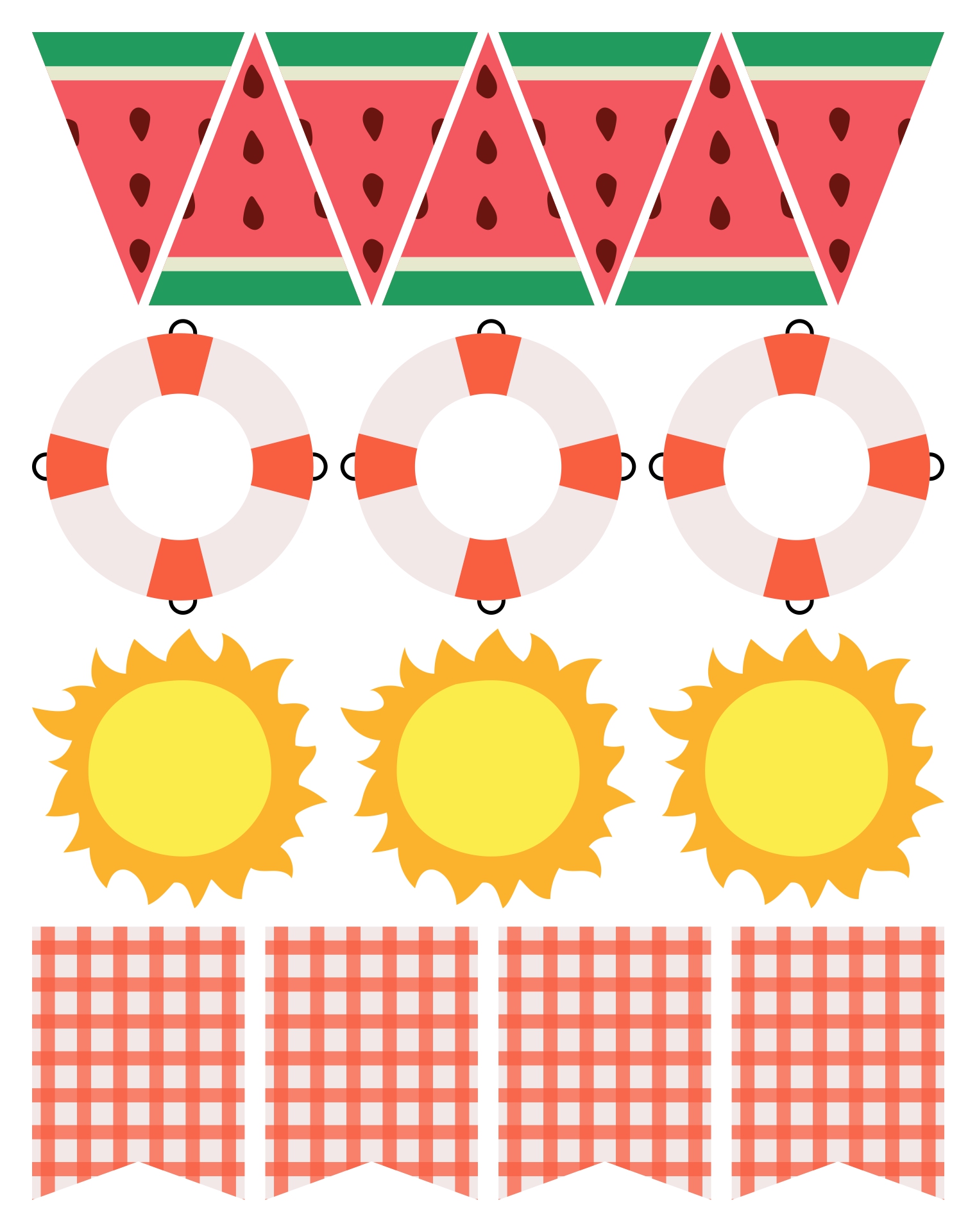 DIY Summer Party Pennant Banner