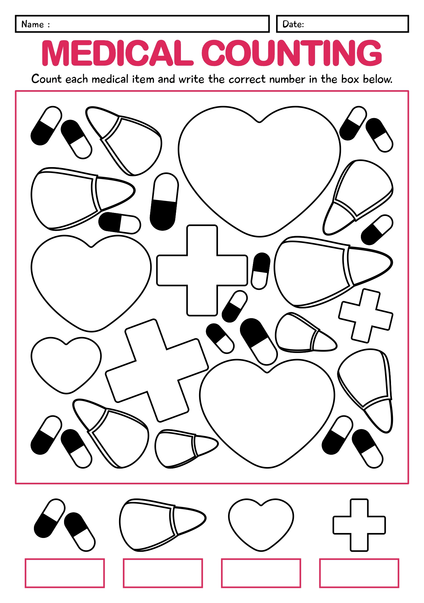Doctor Themed Printables for Preschool Kids