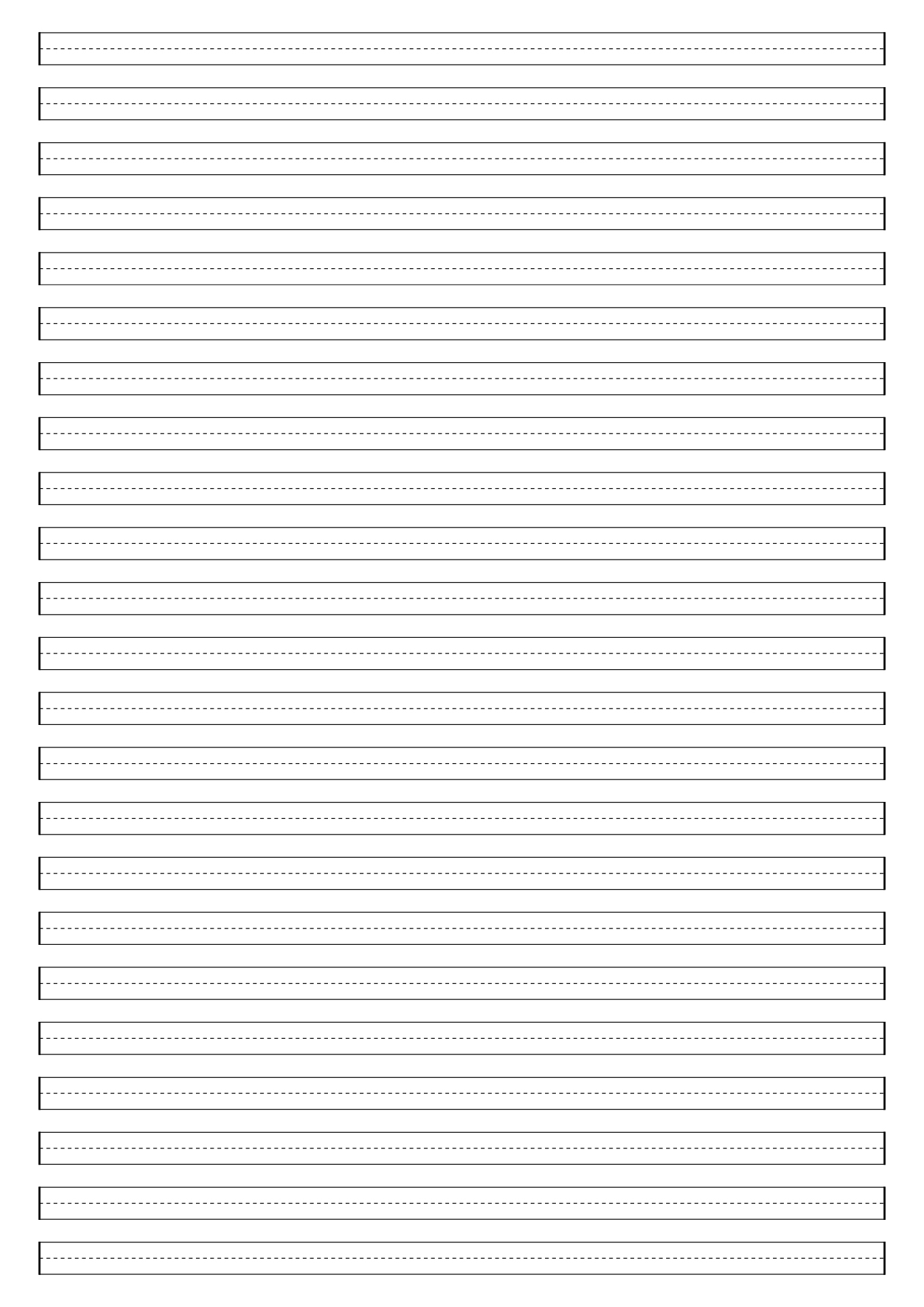Dotted Line Handwriting Practice Papers