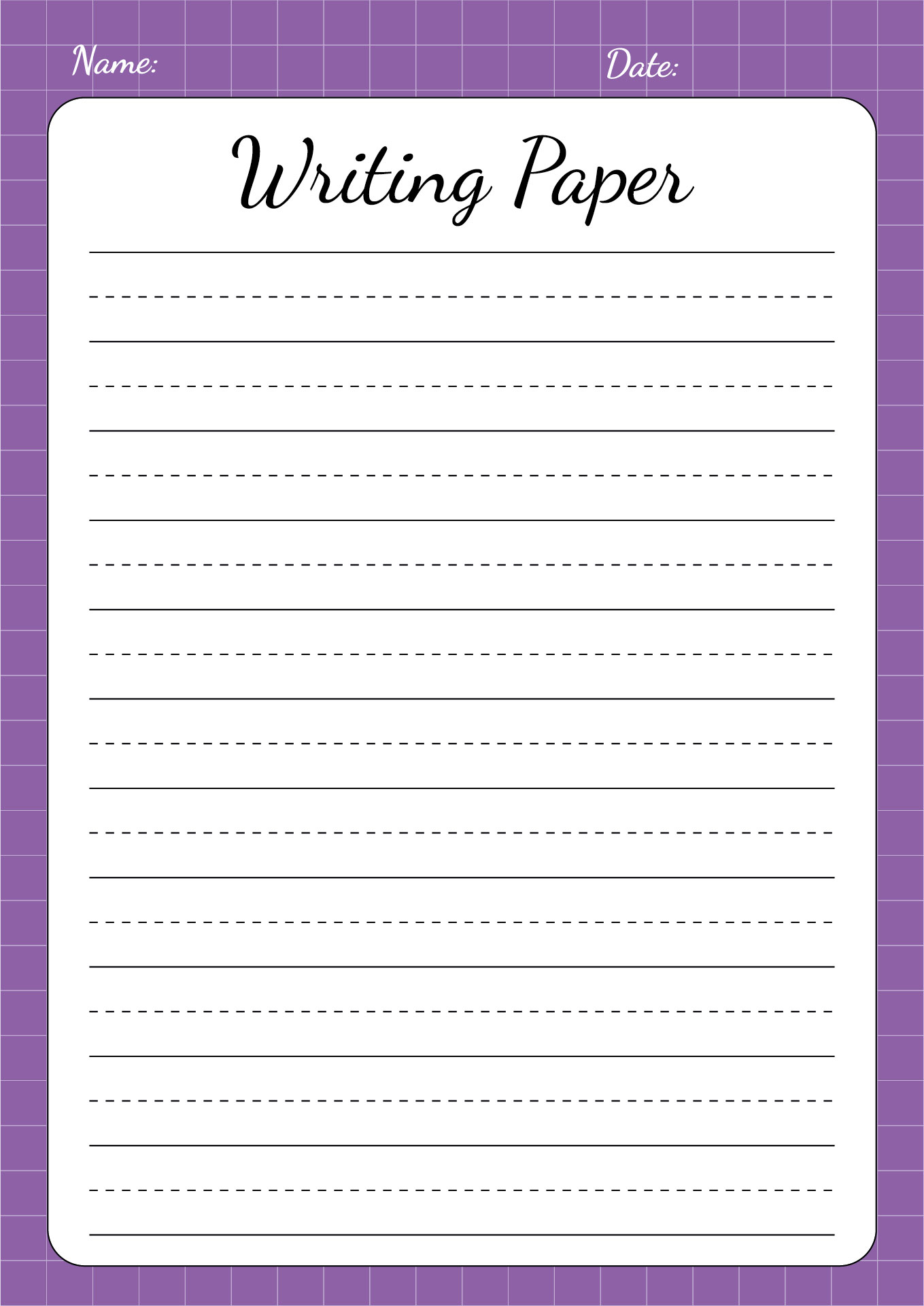 Dotted Lined Handwriting Practice Sheets