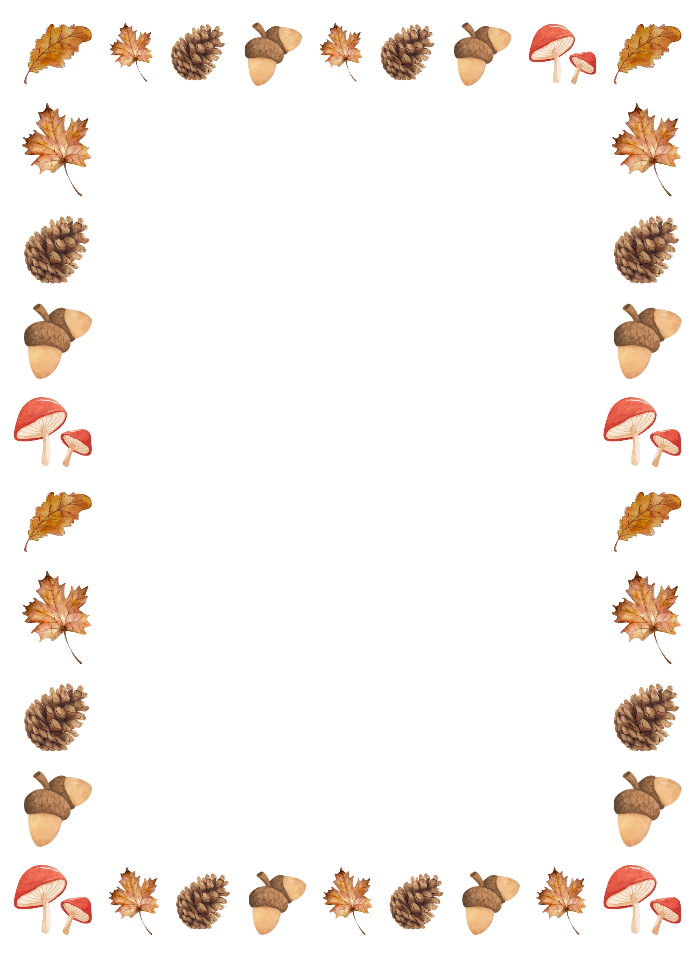 Fall Harvest Page Borders for Printing Fall Harvest Page Borders for Printing
