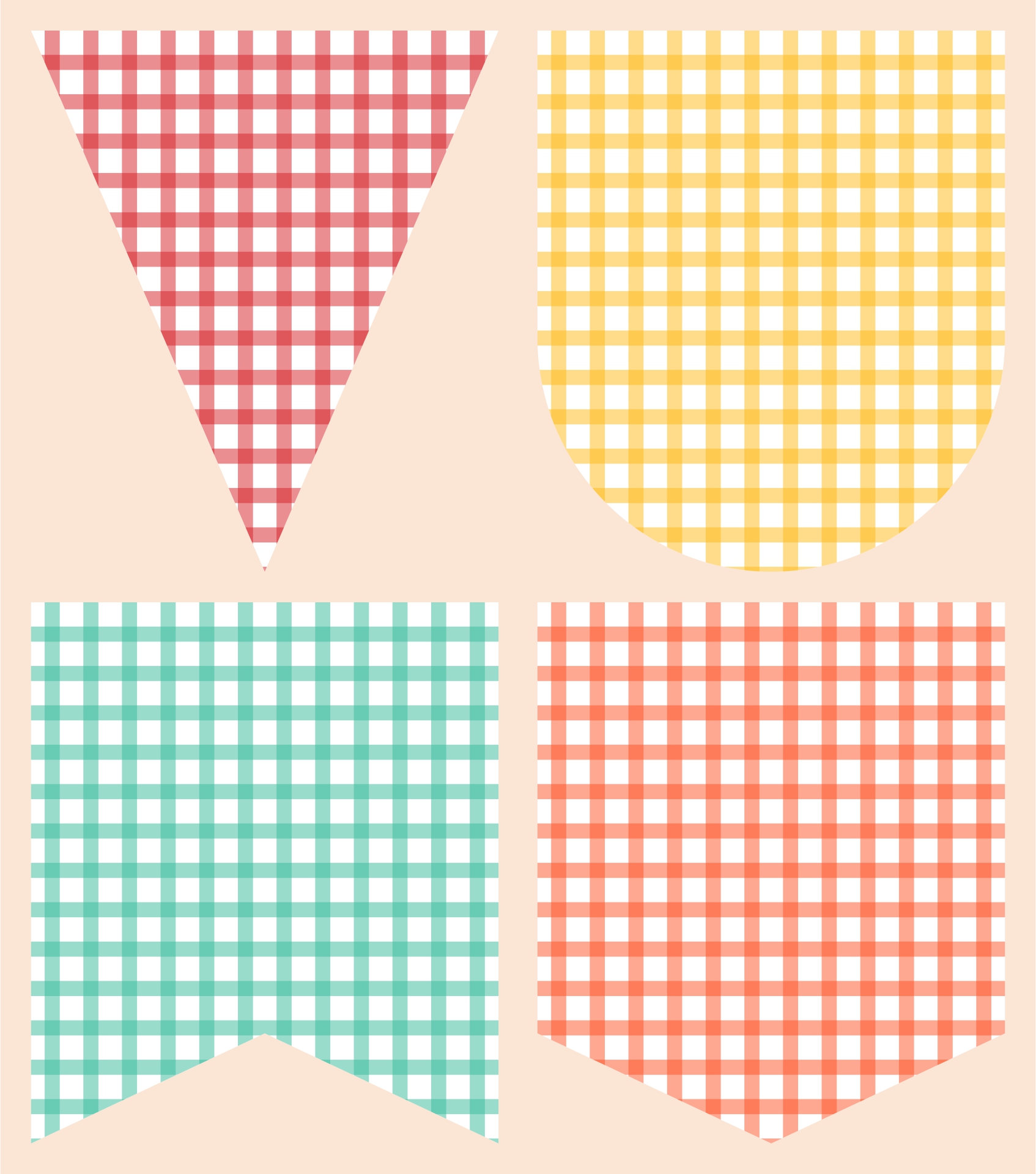 Festive Summer BBQ Pennant Decoration