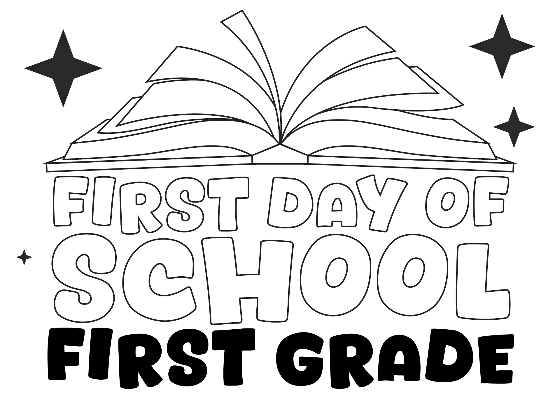 First Day of School Sign for First Graders First Day of School Sign for First Graders