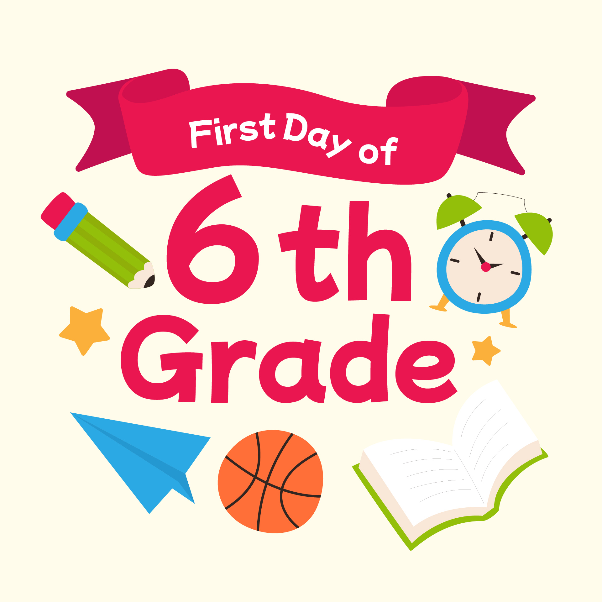 First Day of Sixth Grade Sign Ideas First Day of Sixth Grade Sign Ideas