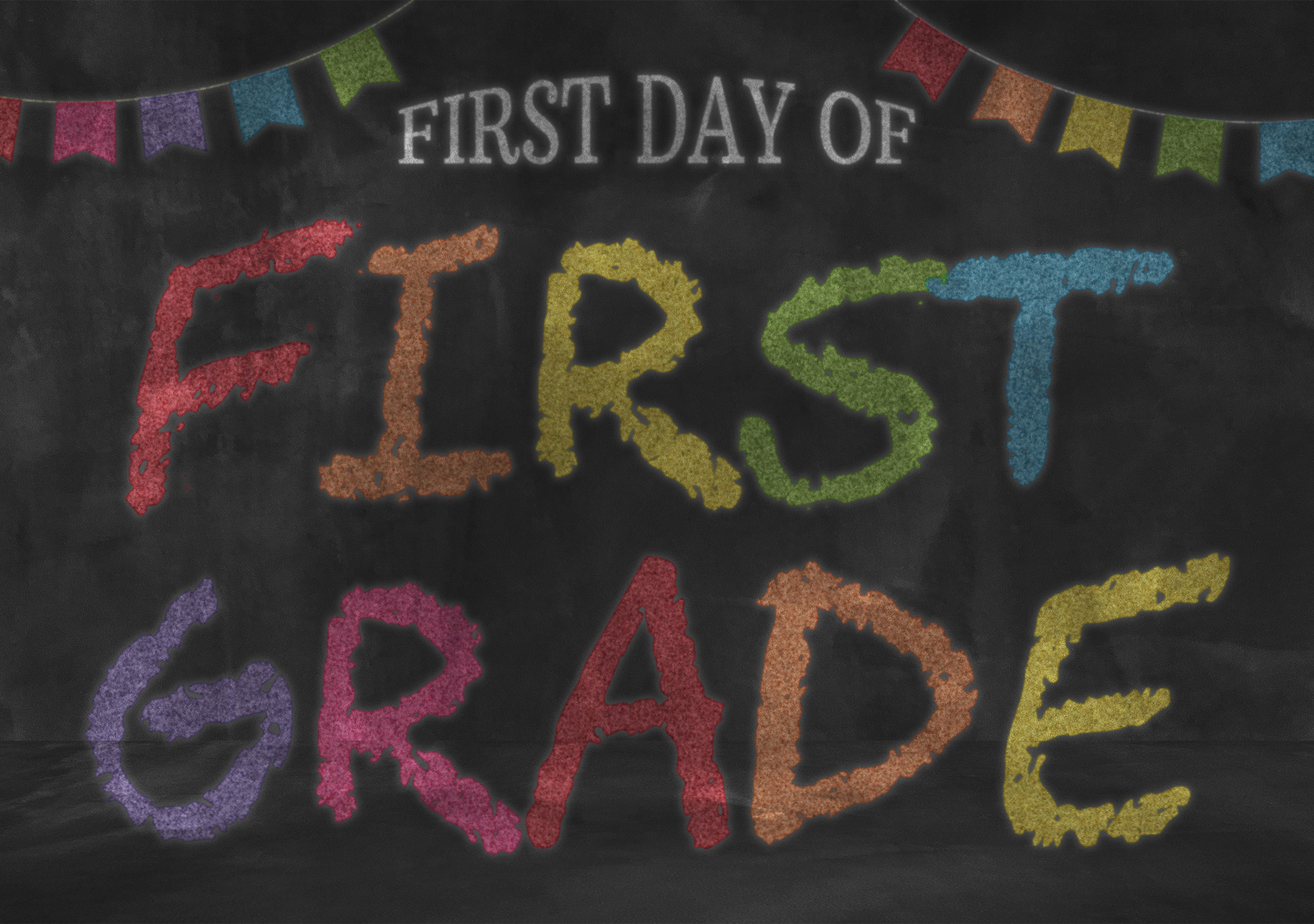 First Grader First Day of School Chalkboard Sign First Grader First Day of School Chalkboard Sign