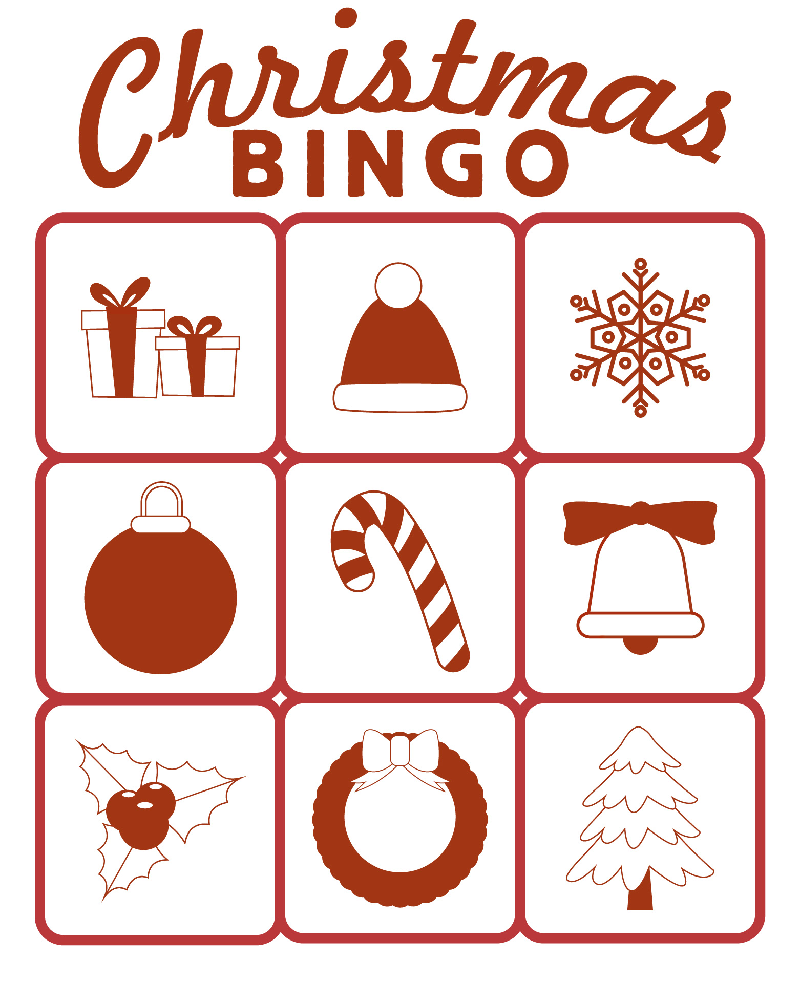 Fun Christmas Bingo Sheets Printable