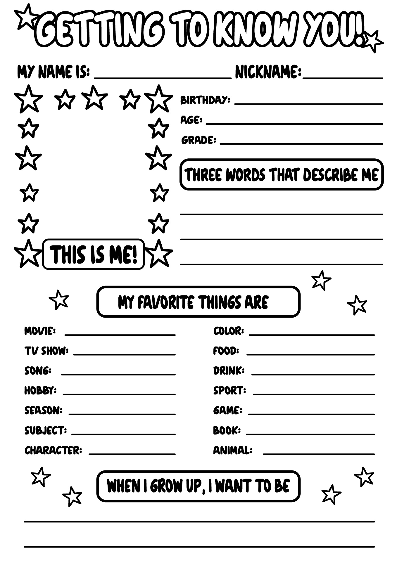 Getting to Know Your Student Worksheet Getting to Know Your Student Worksheet