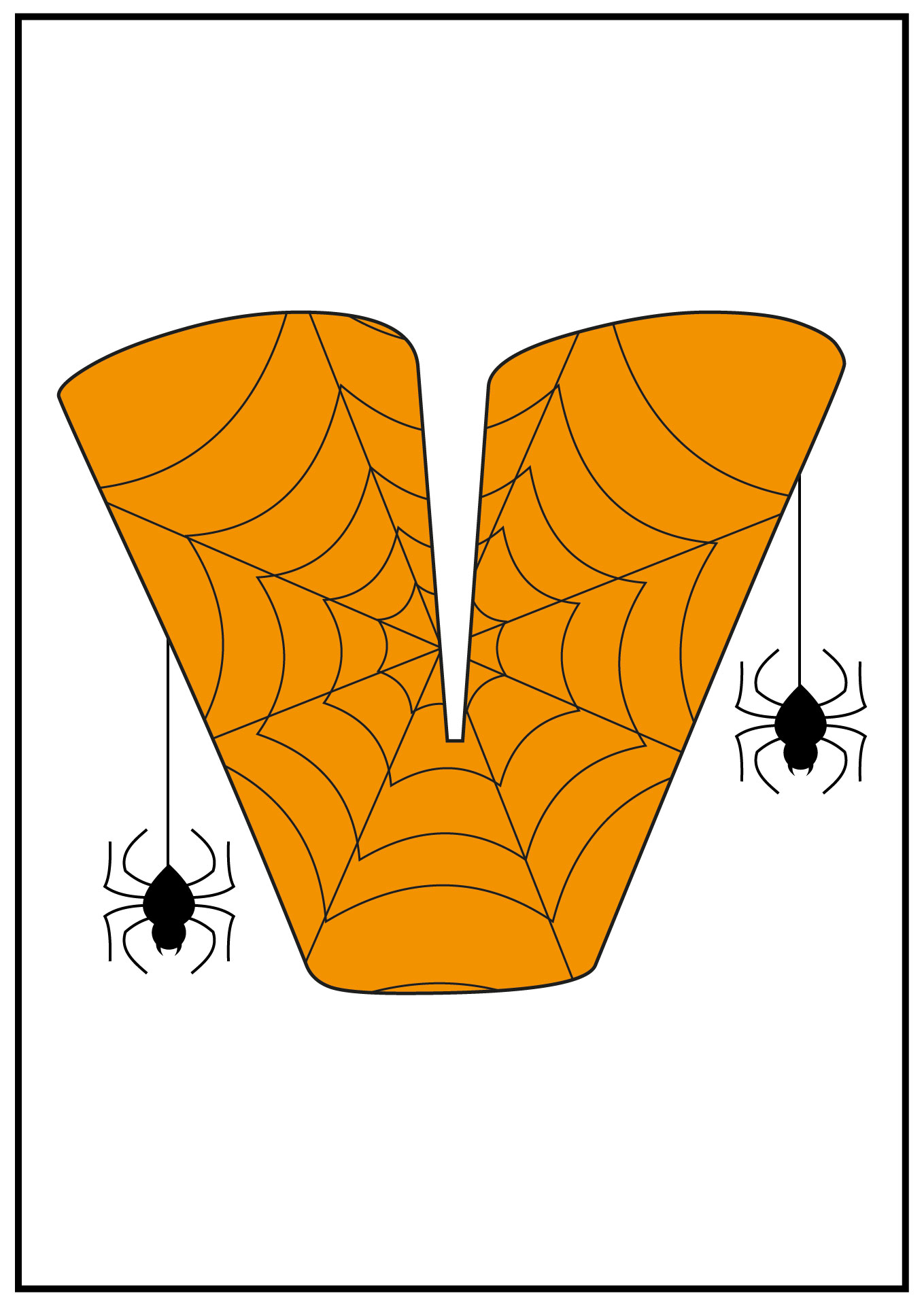 Halloween Font Lower Case Letter V