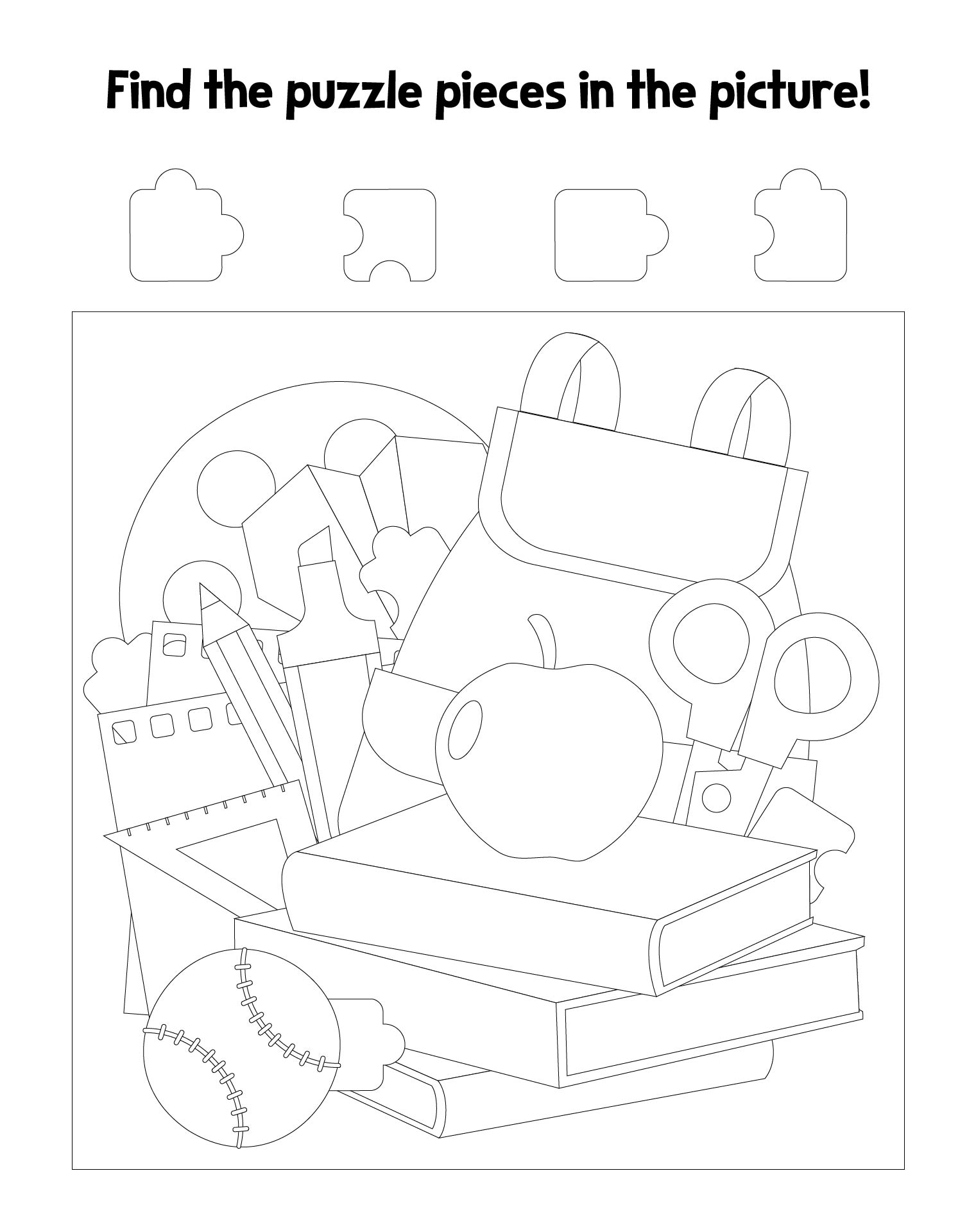 Hidden Object Coloring Sheets Printable Hidden Object Coloring Sheets Printable