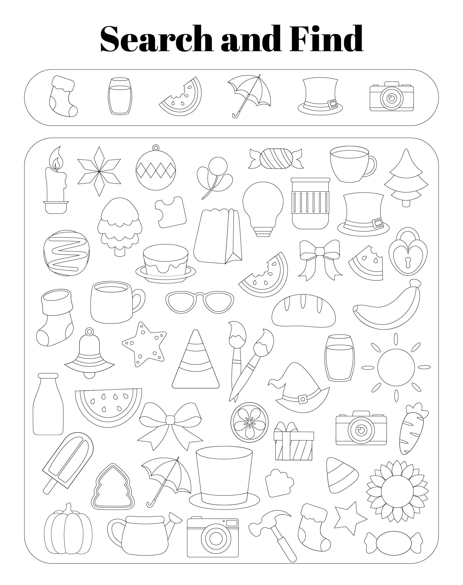 Hidden Object Scavenger Hunt Printables Hidden Object Scavenger Hunt Printables