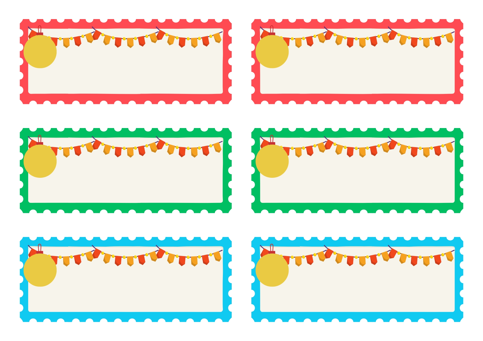Holiday-Themed Name Tags Printable
