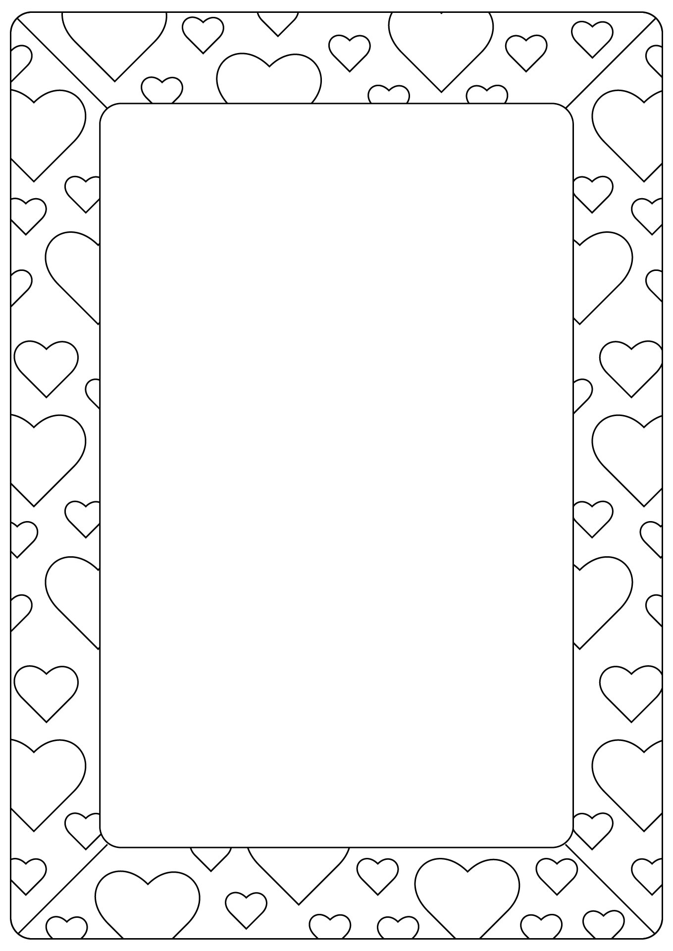 Kids Picture Frame Coloring Sheets