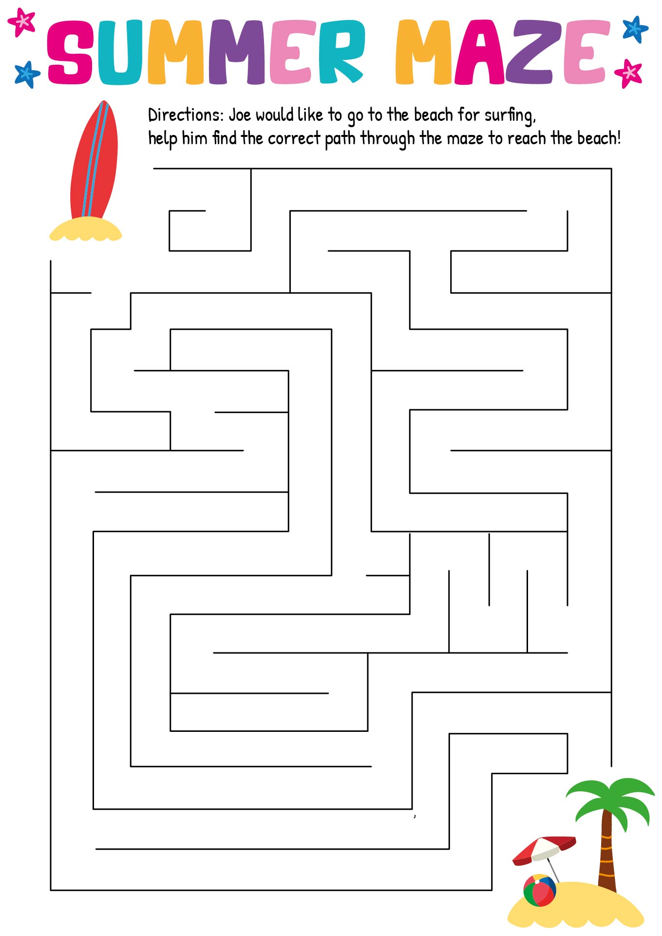 Kids Summer Fun Activities Booklet Printable