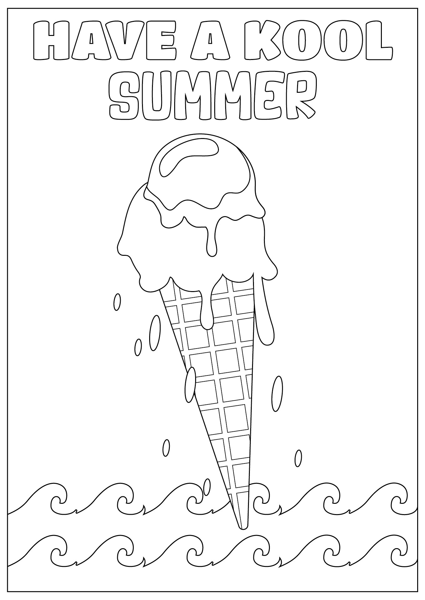 Kool Summer Ice Cream Printable