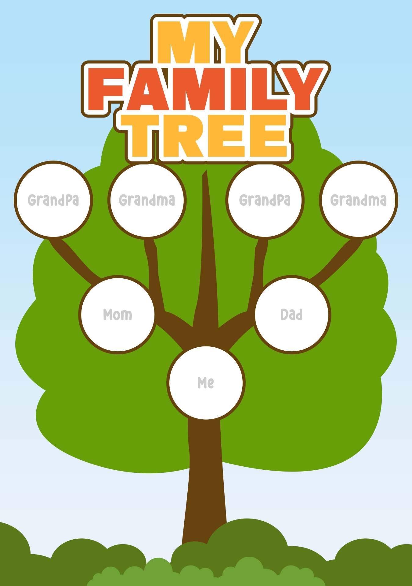 My Family Tree Chart Printables