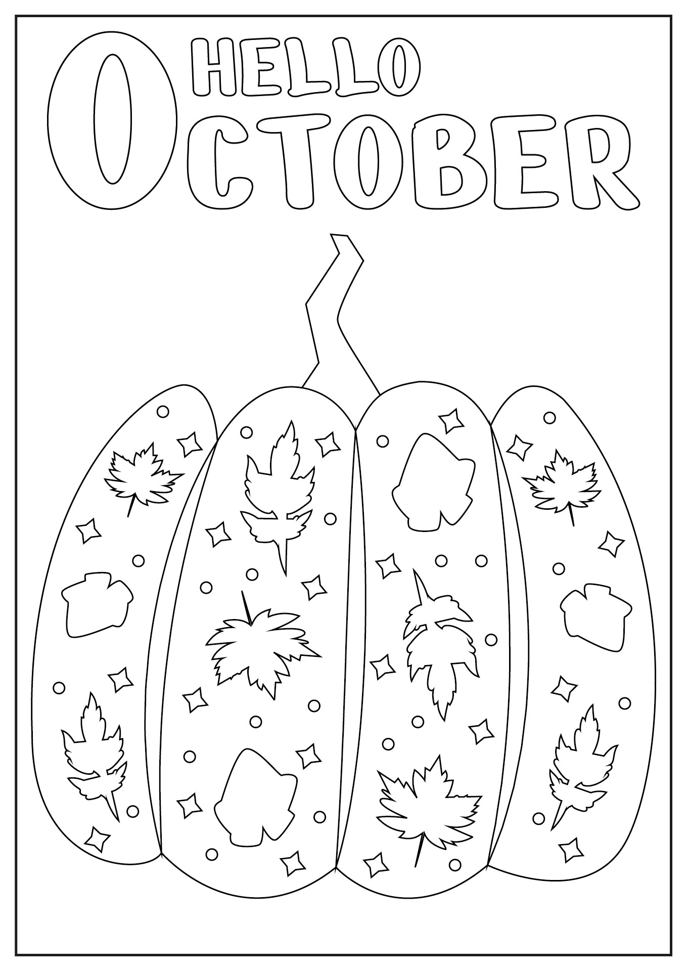 October Pumpkin Coloring Designs October Pumpkin Coloring Designs