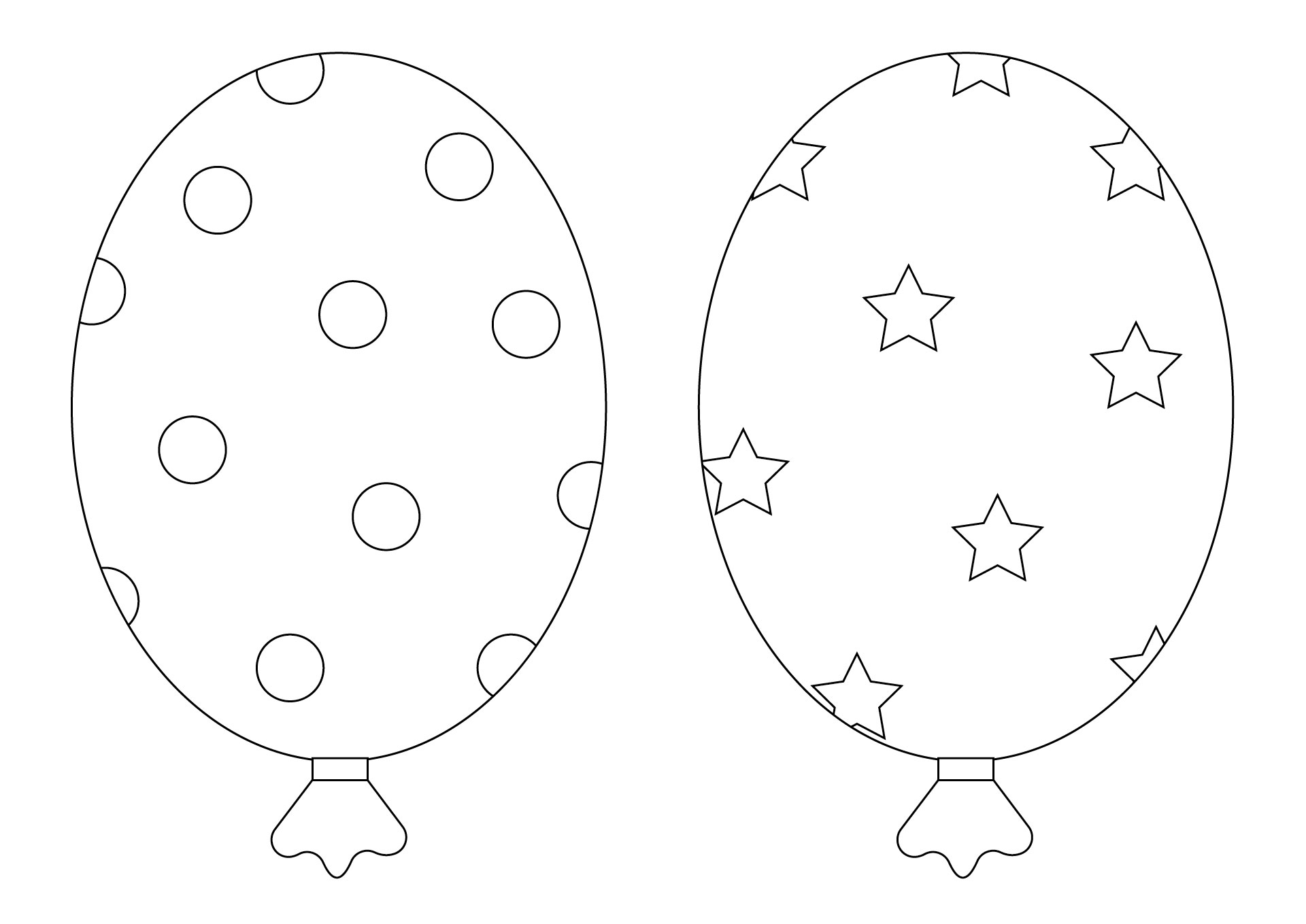 Party Balloon Outline Sheet