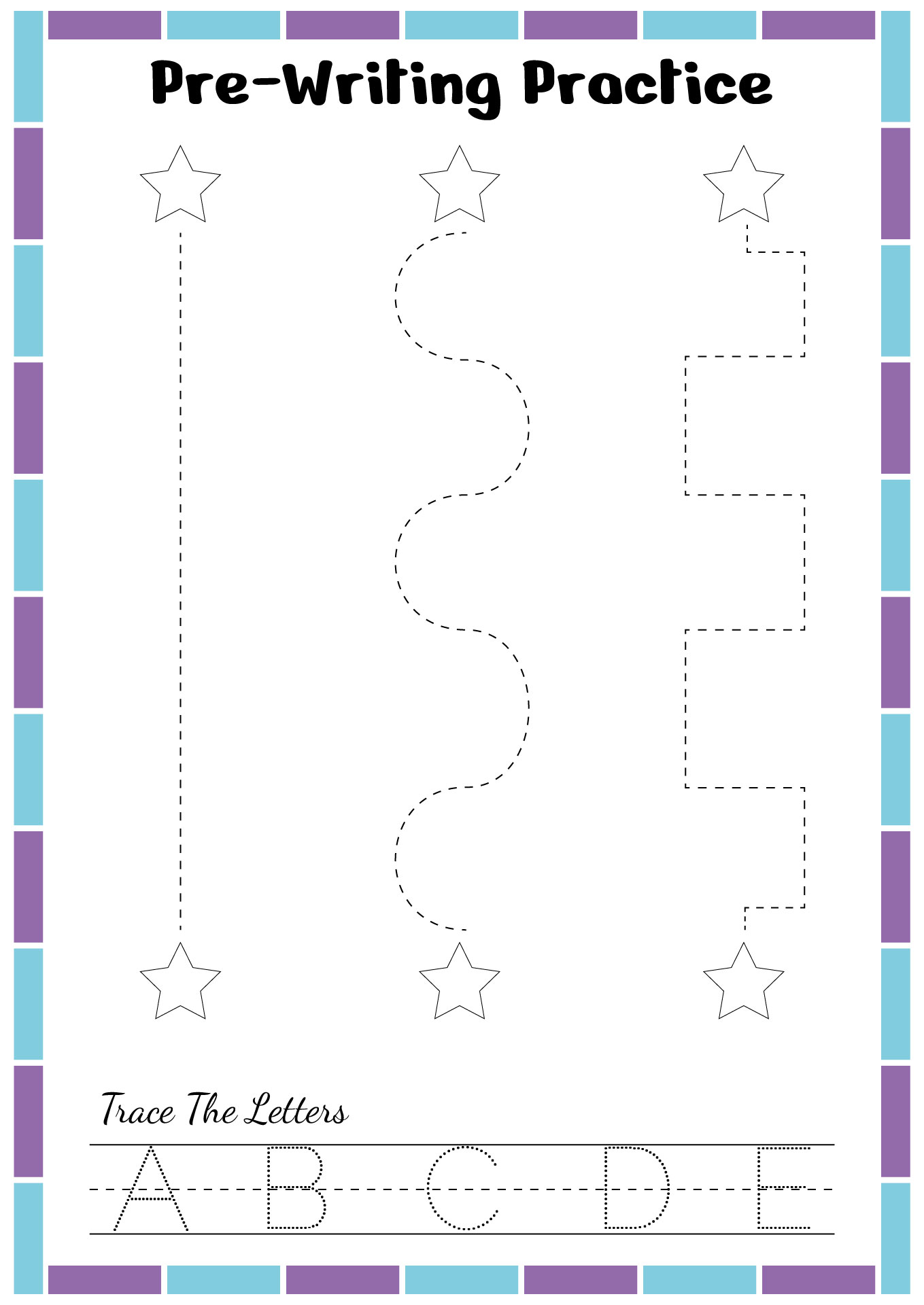 Pre-K Writing Worksheets for Handwriting Activity Pre-K Writing Worksheets for Handwriting Activity