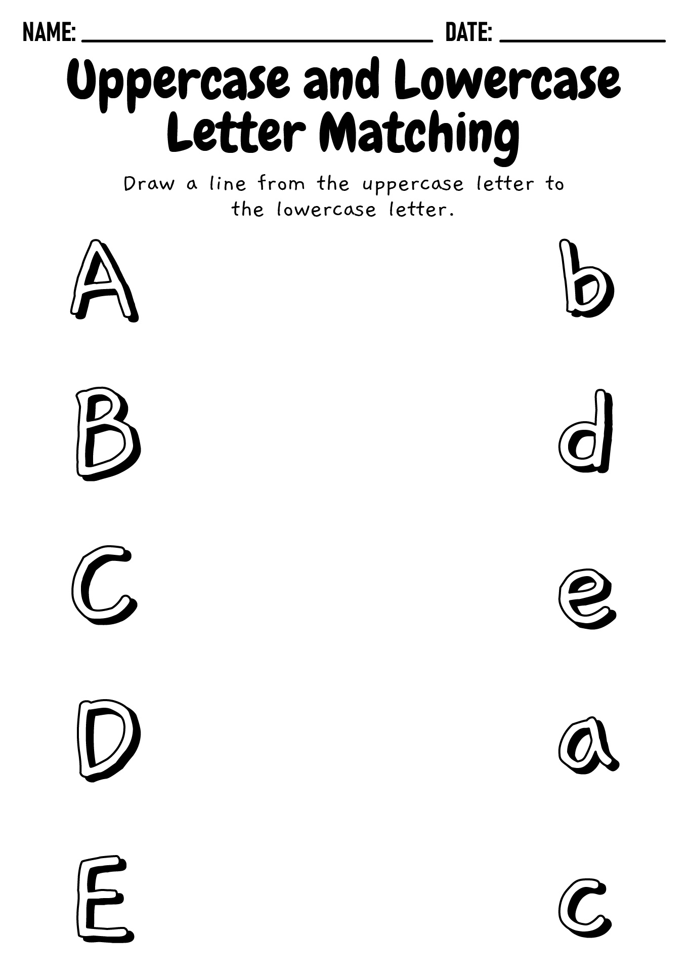Preschool Alphabet Letters Activity Sheets