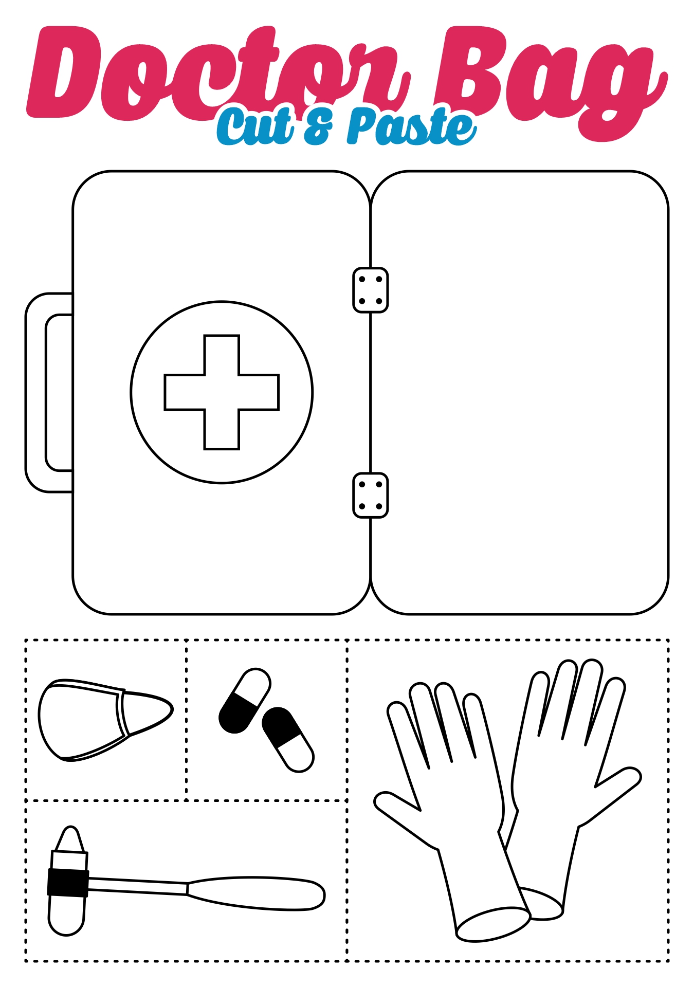 Preschool Doctor Bag Activity Sheets