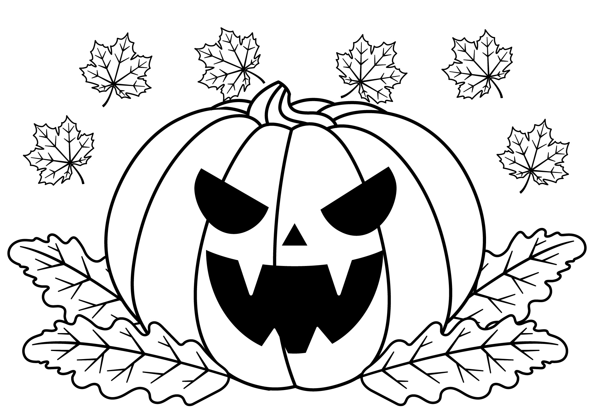 Preschool Fall Pumpkin Coloring Sheets