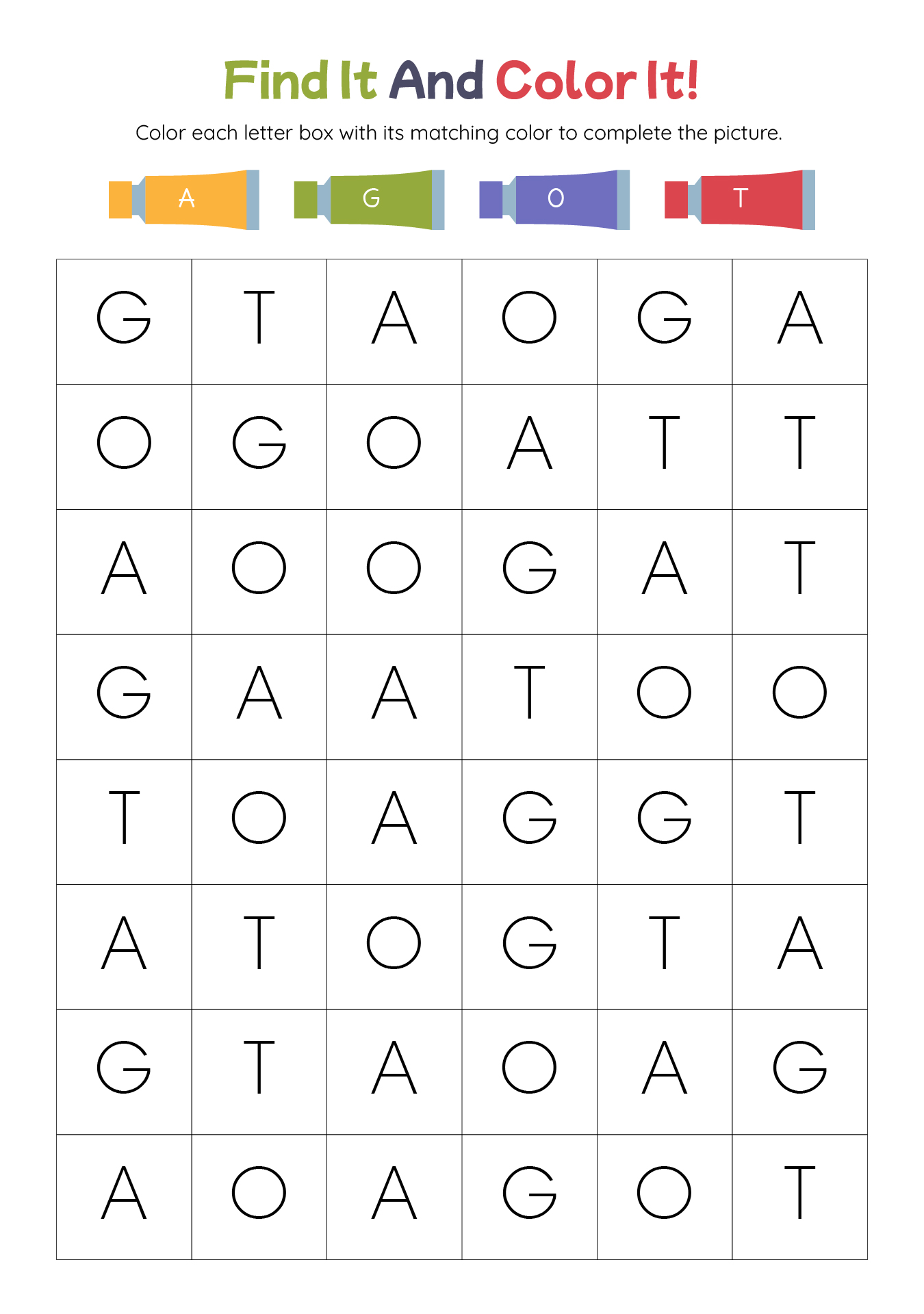 Preschool Letter Recognition Worksheets