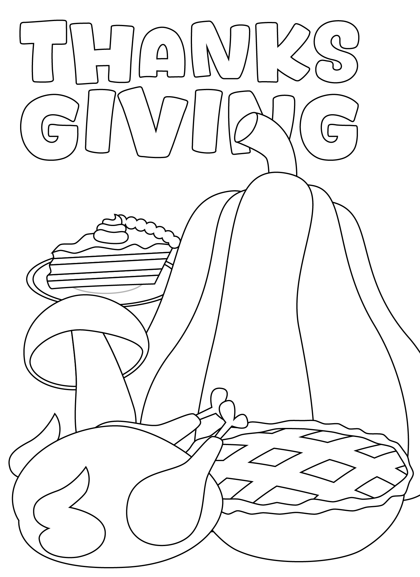 Preschool Thanksgiving Food Coloring Sheets Preschool Thanksgiving Food Coloring Sheets