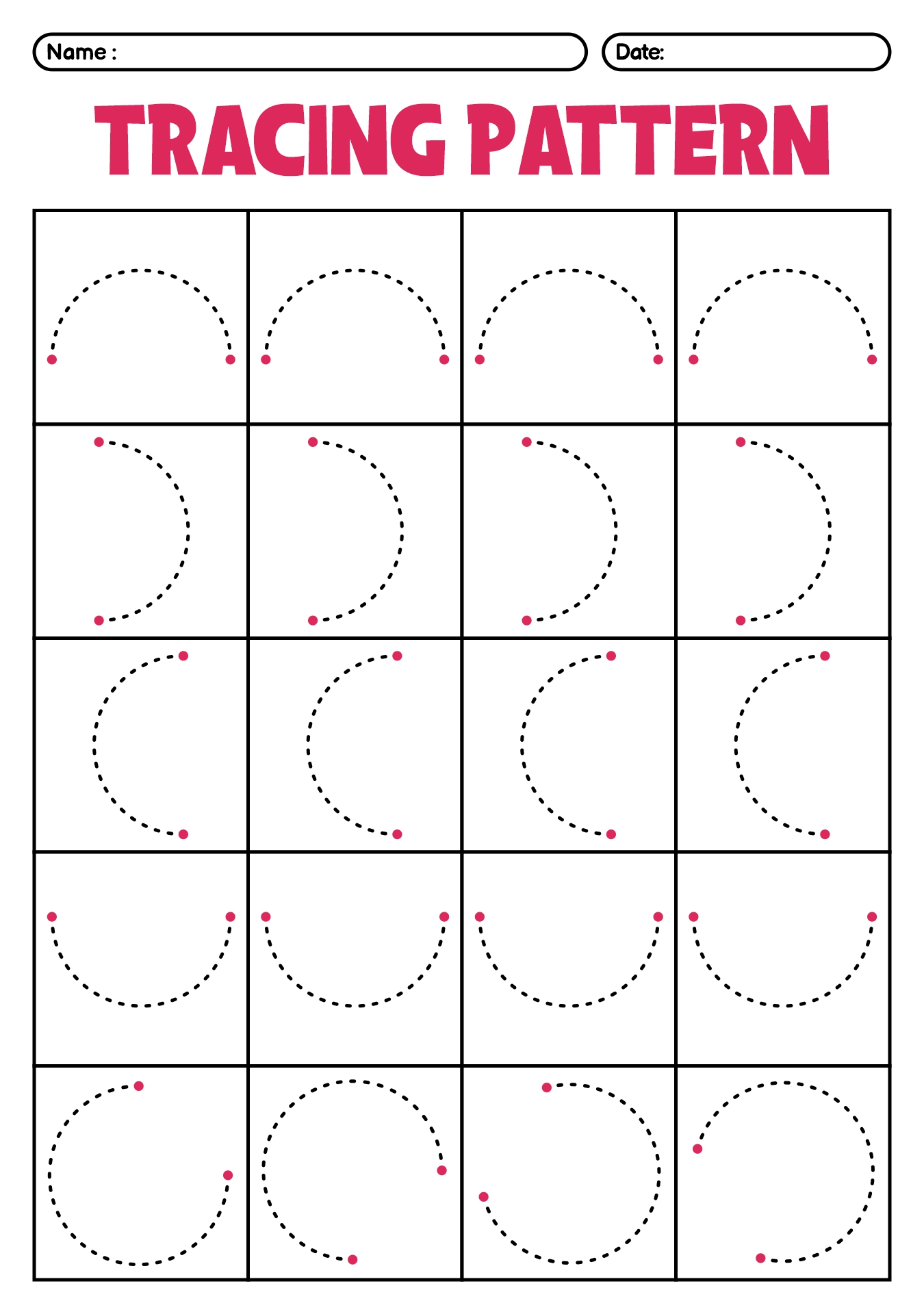 Preschool Tracing Patterns Sheets Preschool Tracing Patterns Sheets