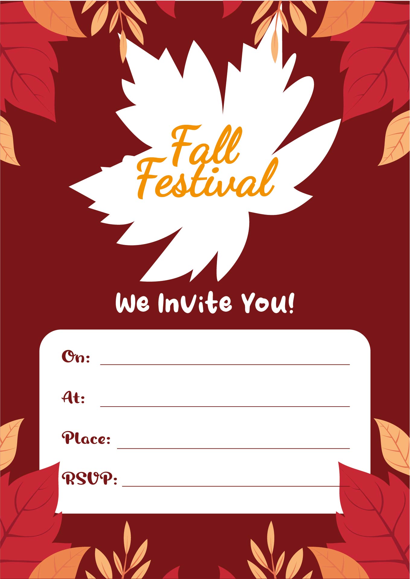 Printable Autumn Event Flyer