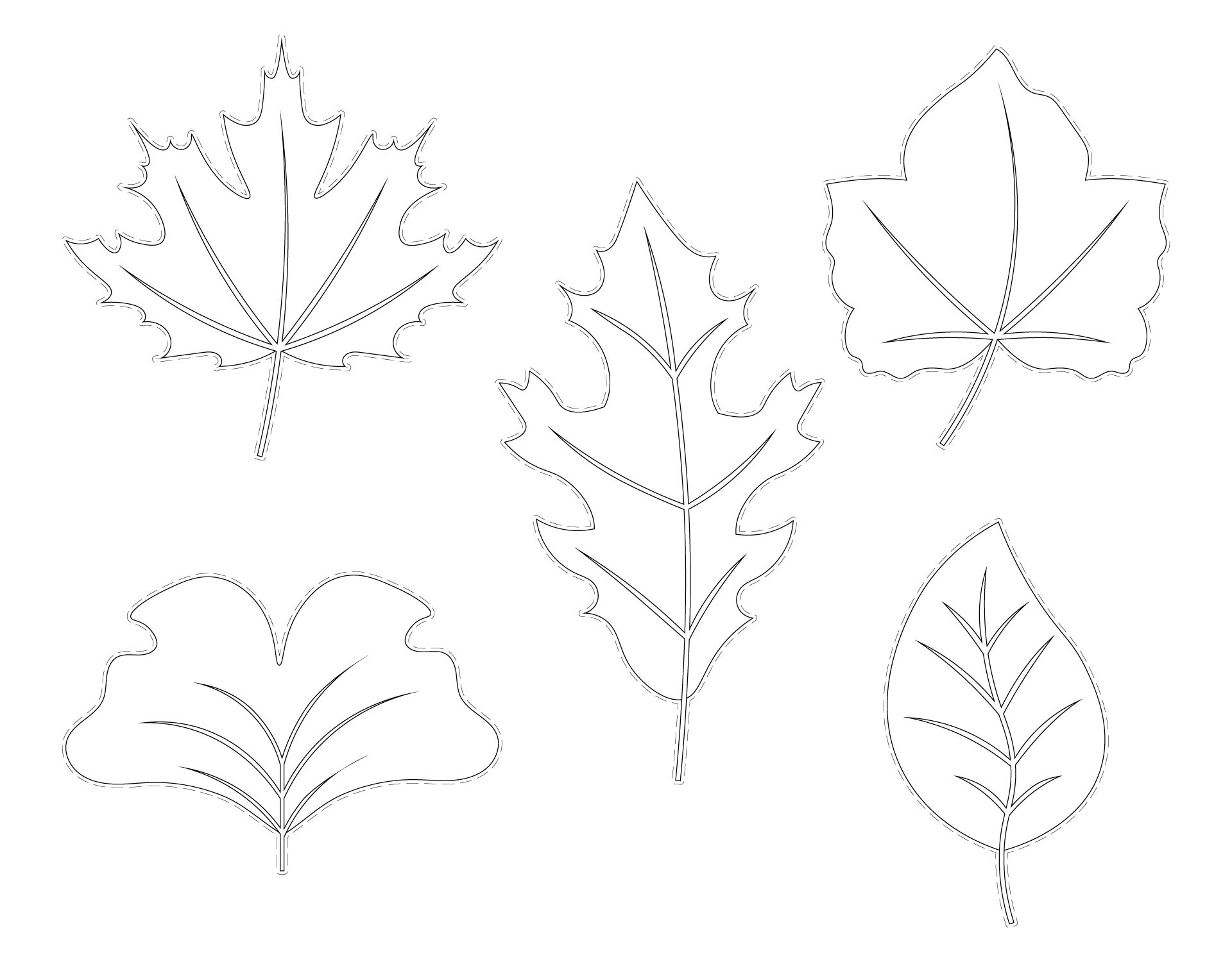 Printable Autumn Leaf Cutouts